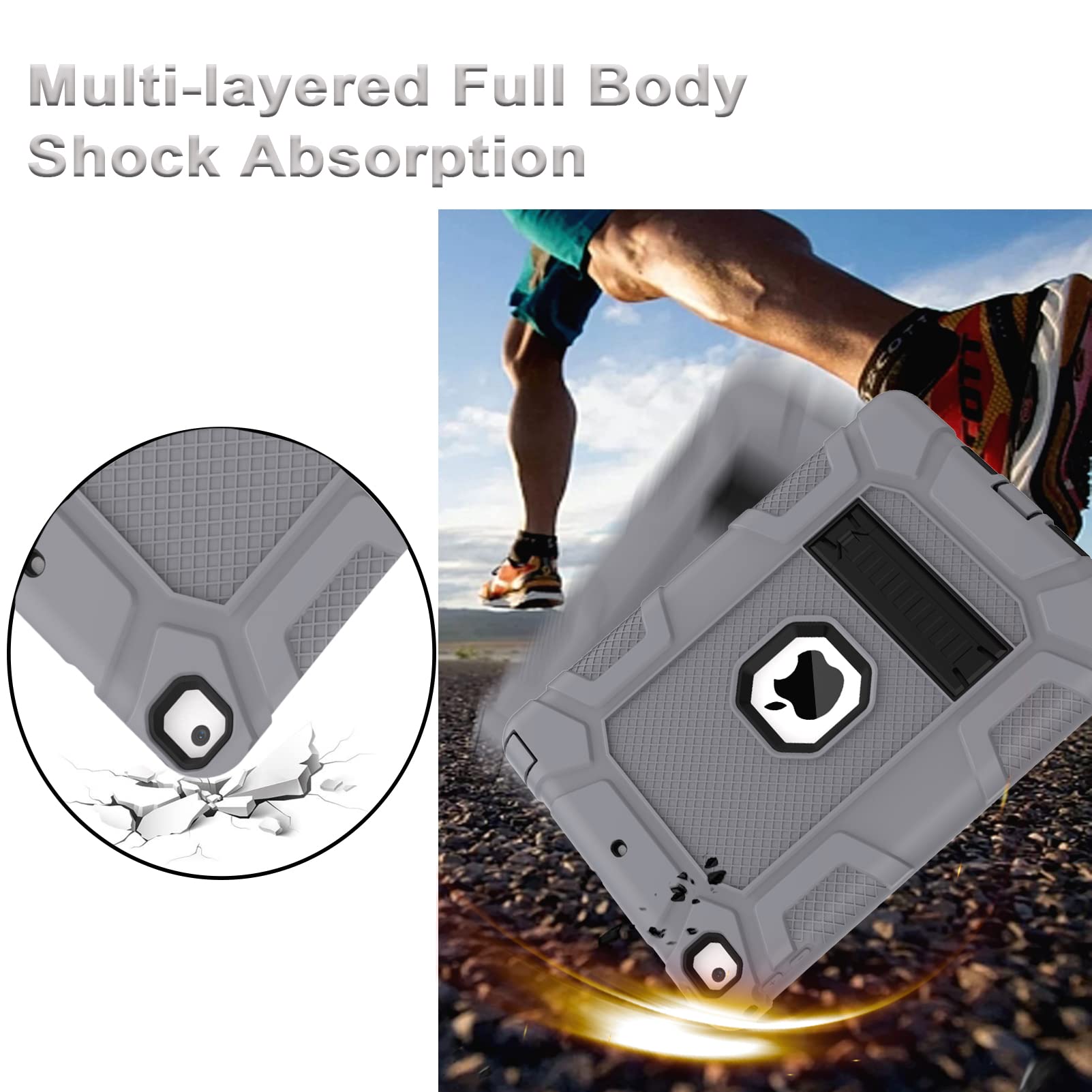 Rantice Ipad 6Th Generation Cases, Ipad 5Th Generation Case, Ipad 9.7 Case, Ipad Air 2 Case, Hybrid Shockproof Rugged Drop Prote