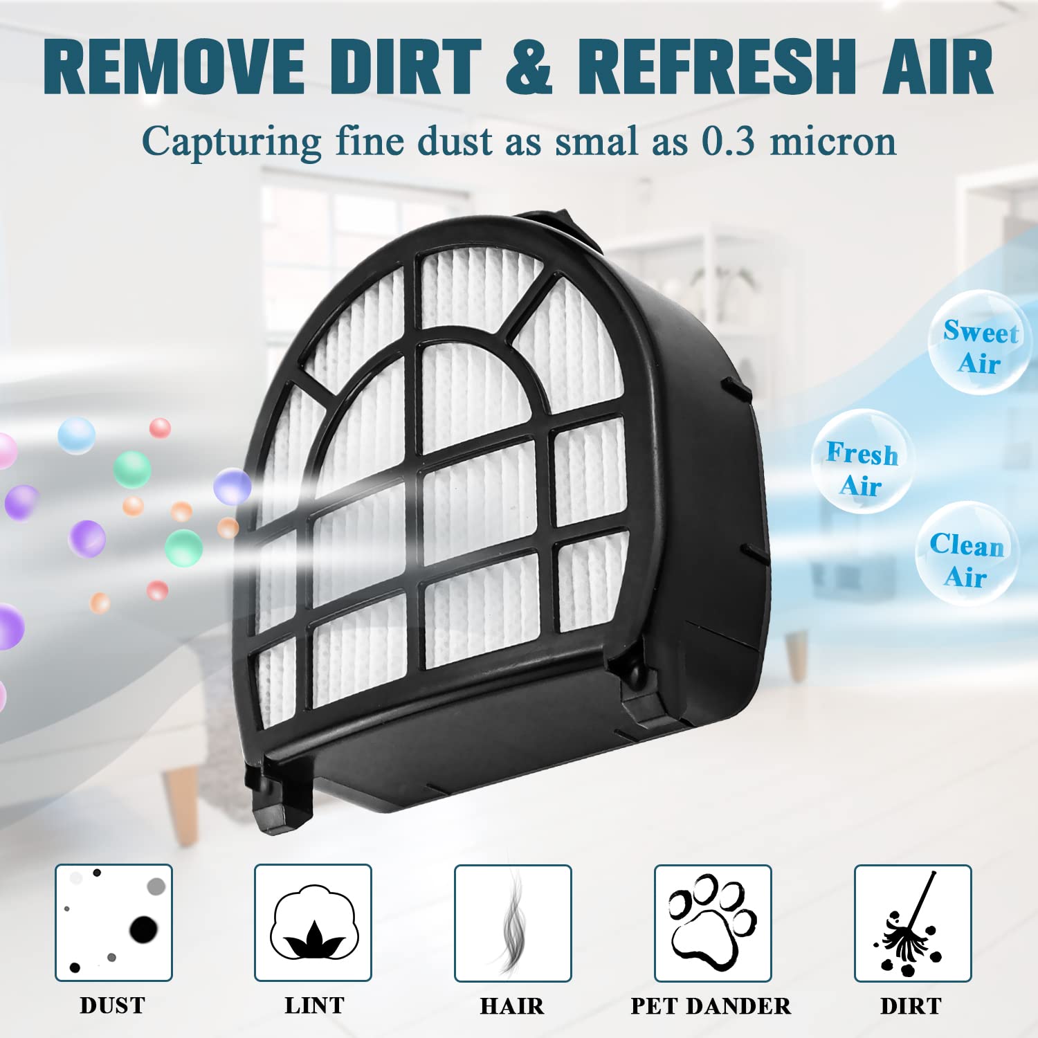 Improvedhand Lz600 Filter Replacement Compatible With Shar K Lz601, Lz602, Lz602C Apex Uplight Lift Away Duo Clean Vacuum, Compa