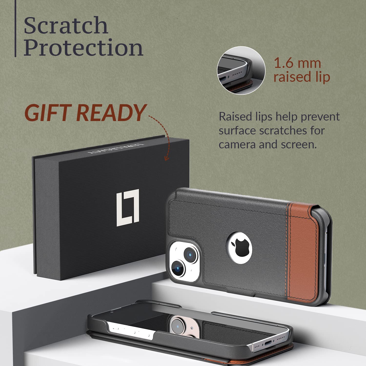 Lupa Legacy Iphone 13 Mini Wallet Case   Case With Card Holder   [Slim + Durable] For Women And Men   Iphone 13 Mini Flip Cell P