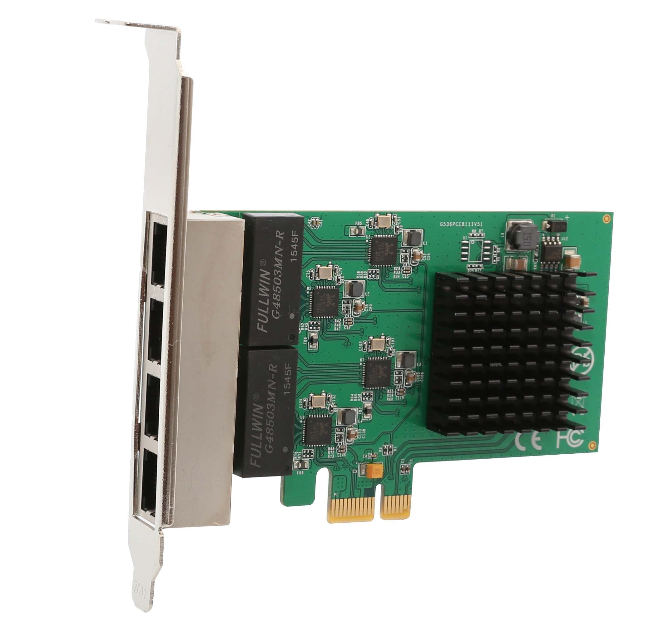 Syba Si Pex24042 4 Port Gigabit Ethernet Pci E X1 Network Interface Card