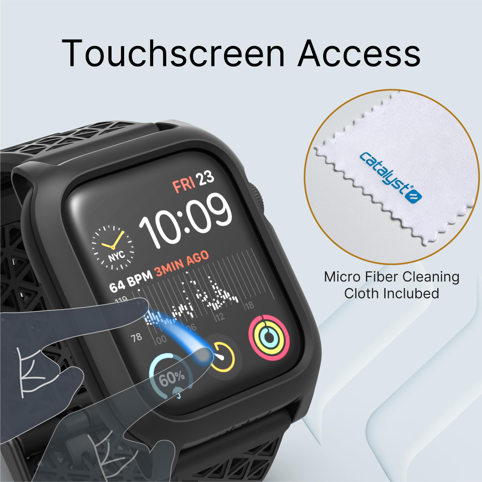 Catalyst Case- Designed For Apple Watch Series Se 2022, Series 6/5 And 4 44Mm, Buckle Edition, Drop Proof 9.9Ft, Sport Band, Bre