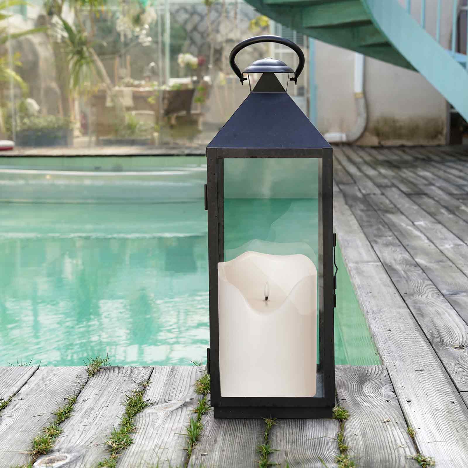 Homemory 6'' X 8'' Extra Large Outdoor Waterproof Candle With Auto 6 Hour Timer, Big Flameless Candle, Extra Wide And Tall Pilla