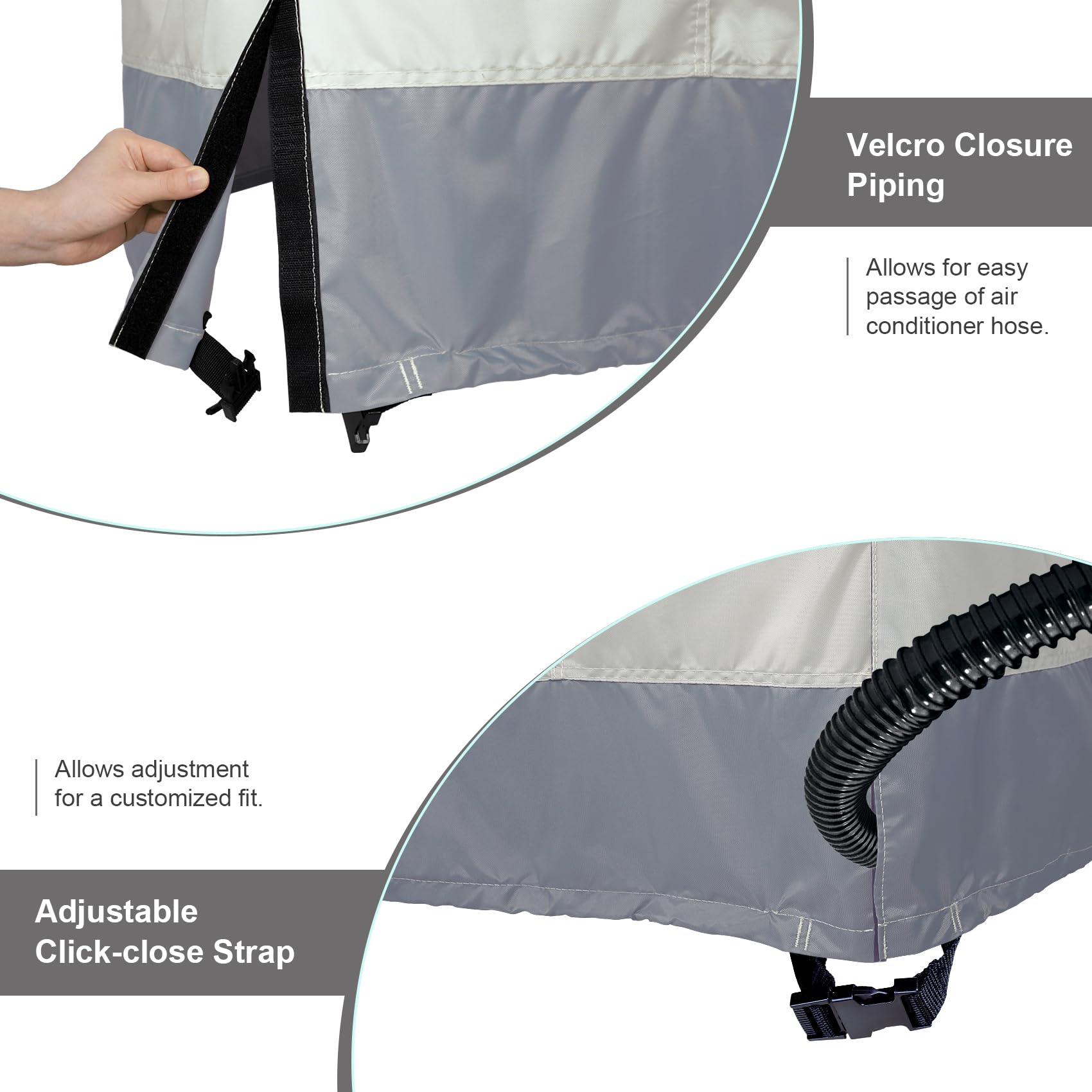 Steeca Air Conditioner Cover For Outside Units, Outdoor Waterproof Square Central Ac Cover Fits Up To 36L X 36W X 40H Inch