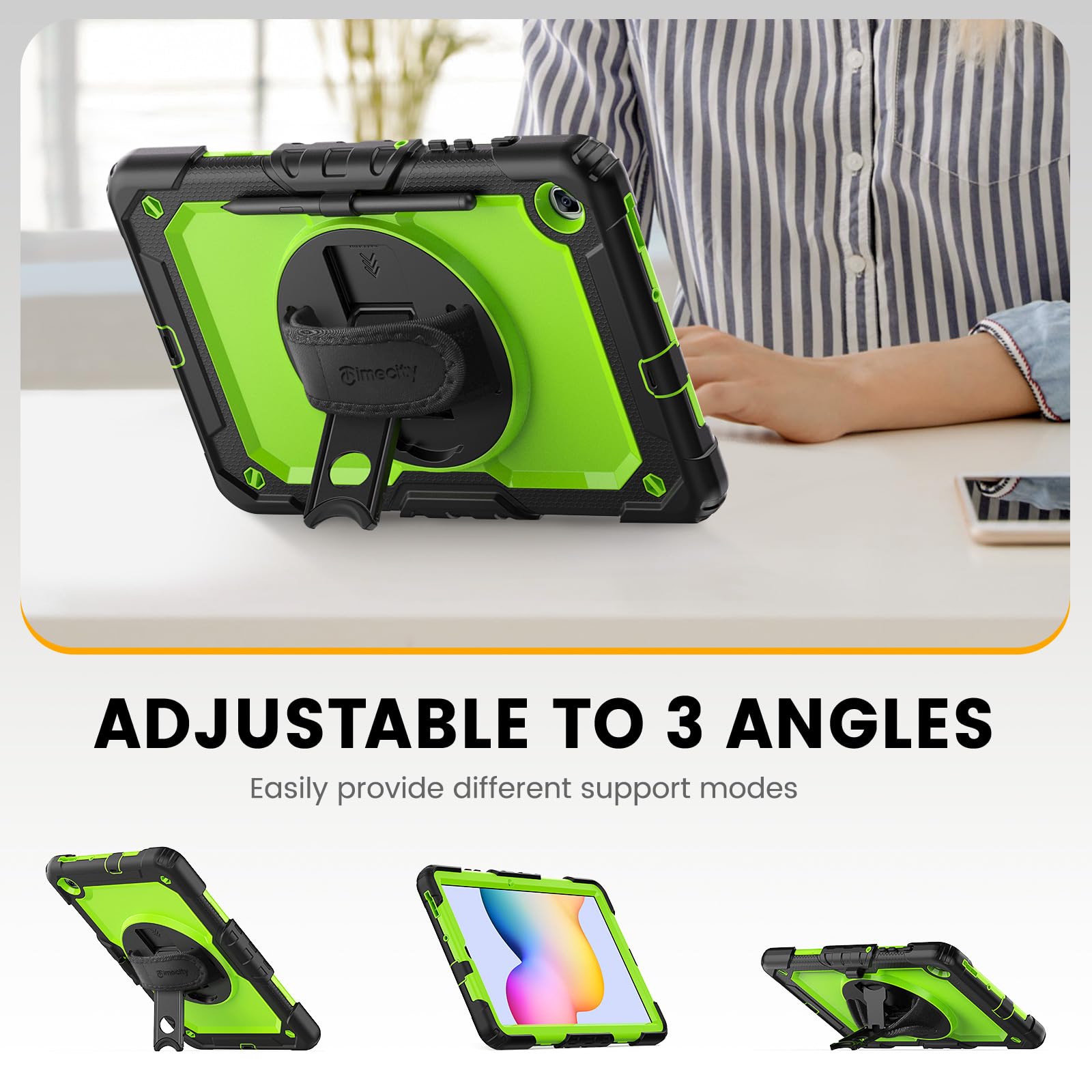 Timecity Case For Samsung Galaxy Tab S6 Lite 10.4   2024/2022/2020 (Sm-P620/P610/P613/P615), Durable Sturdy Protective Case Wi