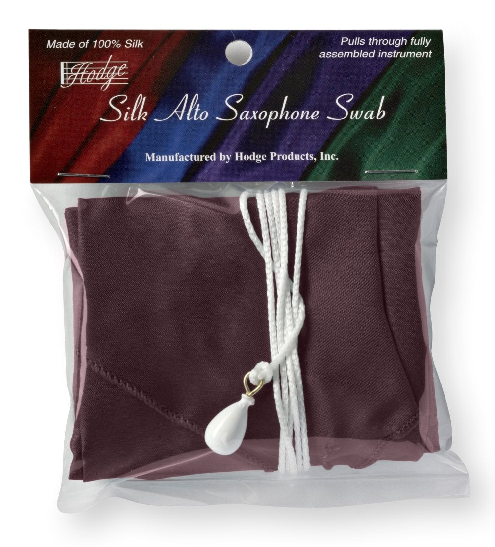 Hodge Silk Alto Saxophone Swab   Burgundy