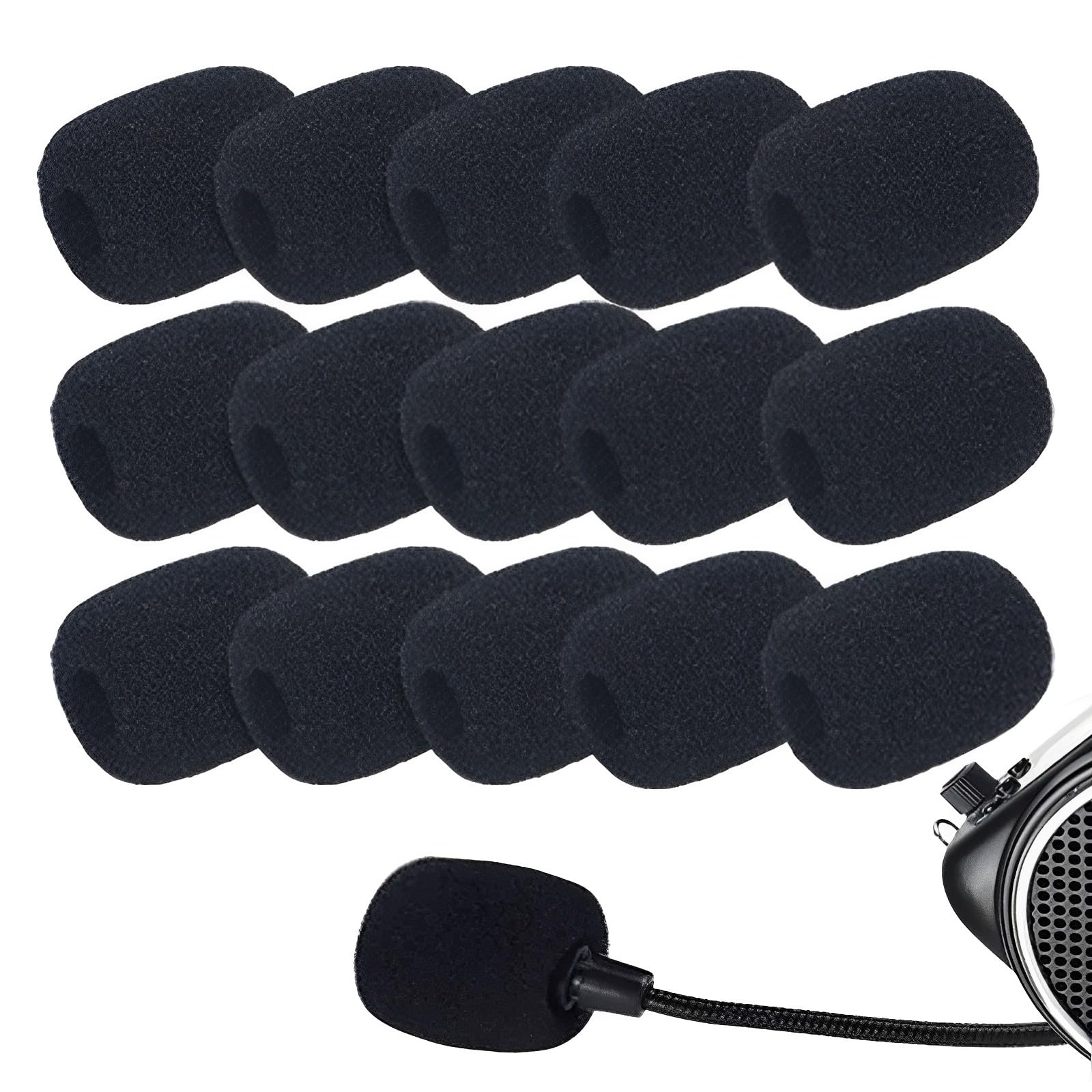 Headset Microphone Covers Foam, Lapel Headset Microphone Windscreen Sponge Foam Microphone Windscreen Mini Foam Cover For Variet