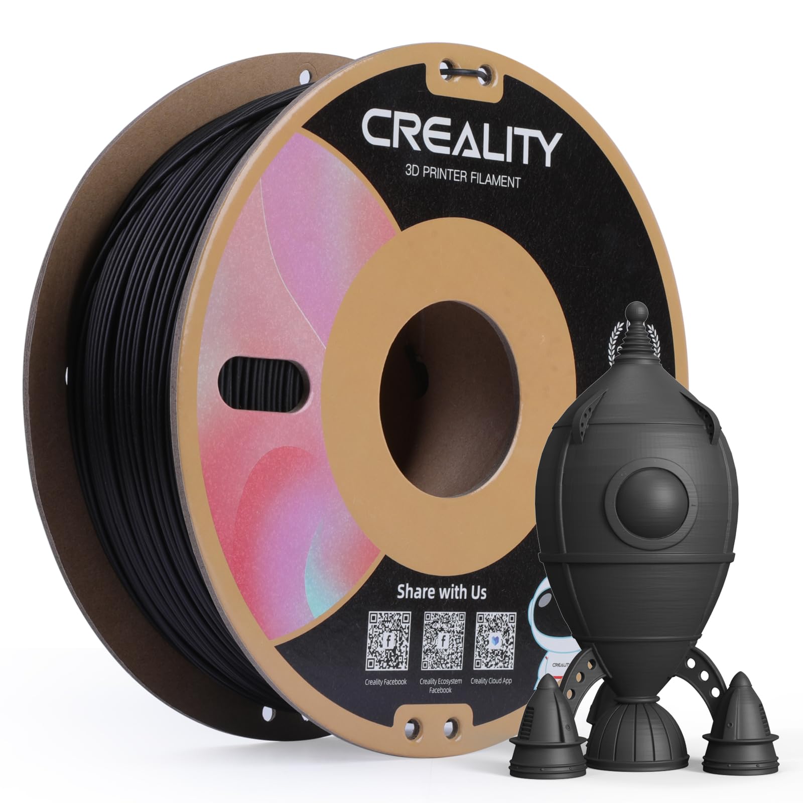 Creality PLA Matte 3D Printer Filament 1.75mm, Matte PLA 1kg Spool (2.2lbs), Dimensional Accuracy +/- 0.02 mm, Fits for Most FDM