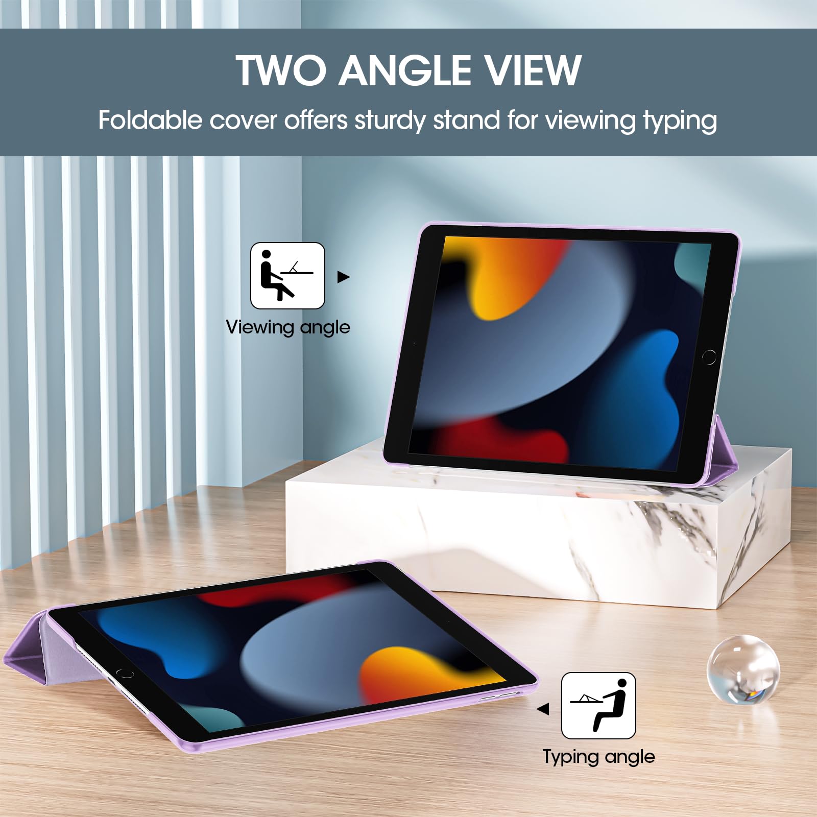 Procase For Ipad 9Th Generation 2021/ Ipad 8Th Generation 2020/ Ipad 7Th Generation 2019 Case, Ipad 10.2 Case Ipad Cover 9Th Generation  Violet