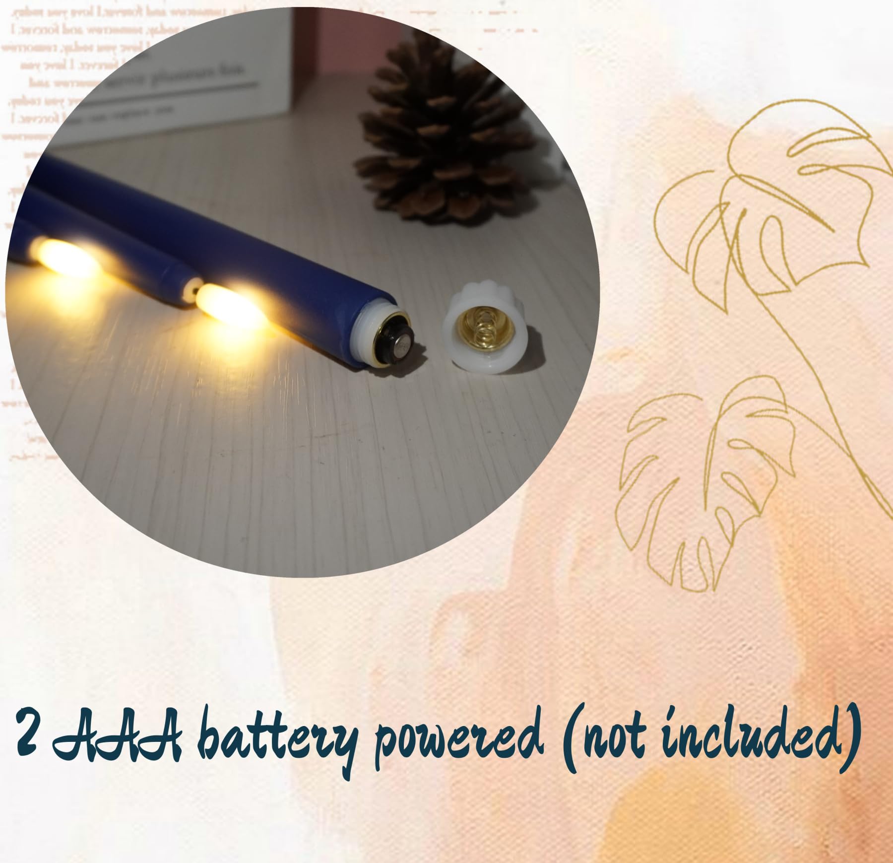 Ni Jasw Navy Blue Flameless Taper Candles With Remote Timer, Flickering Battery Operated Led Candlesticks Set Of 6