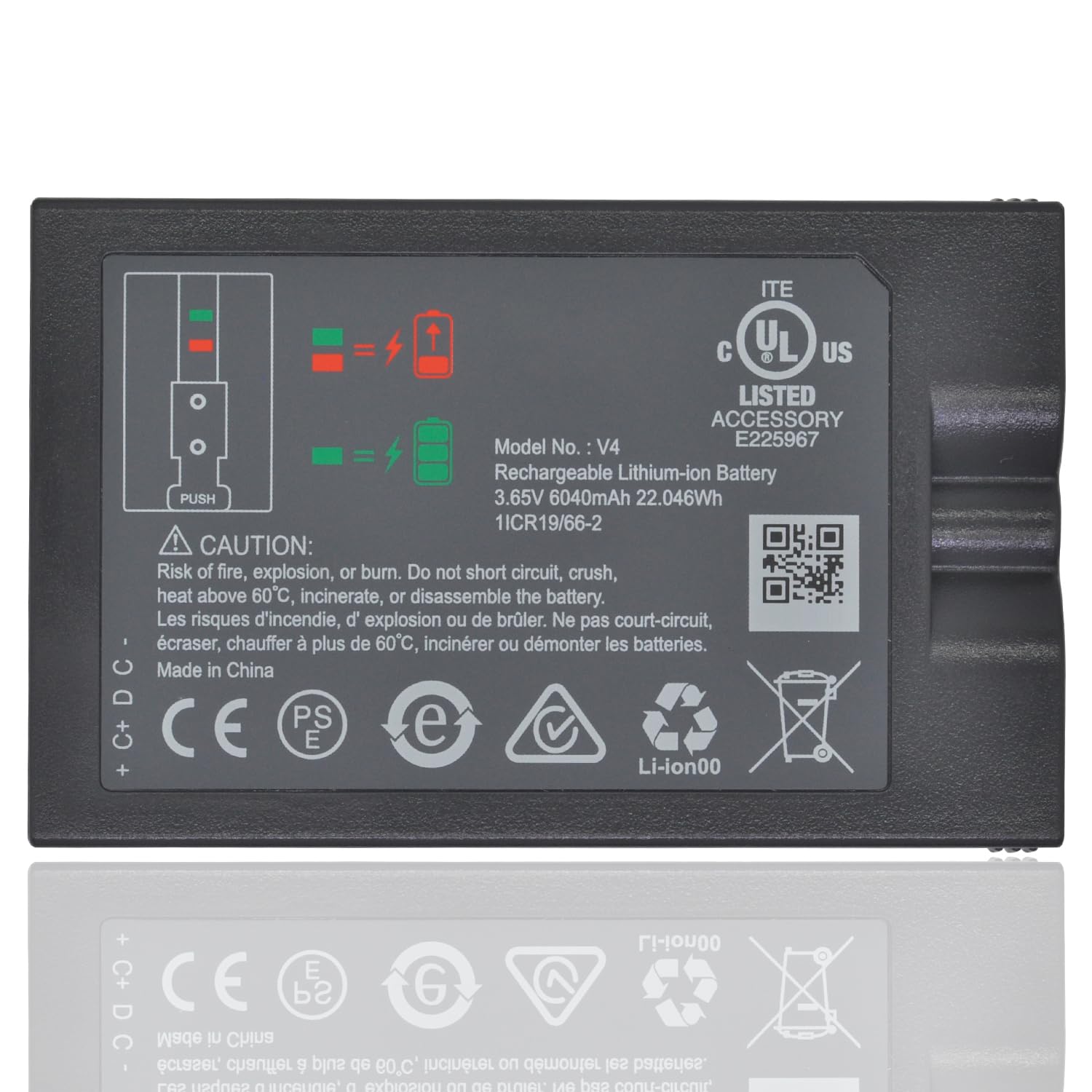 Aikebatt New V4 Battery For Ring Doorbell Camera 1/2/3/4/3+/3Plus, Stick Up Cam (2Nd & 3Rd Gen), Peephole/Spotlight Camera/Spotl