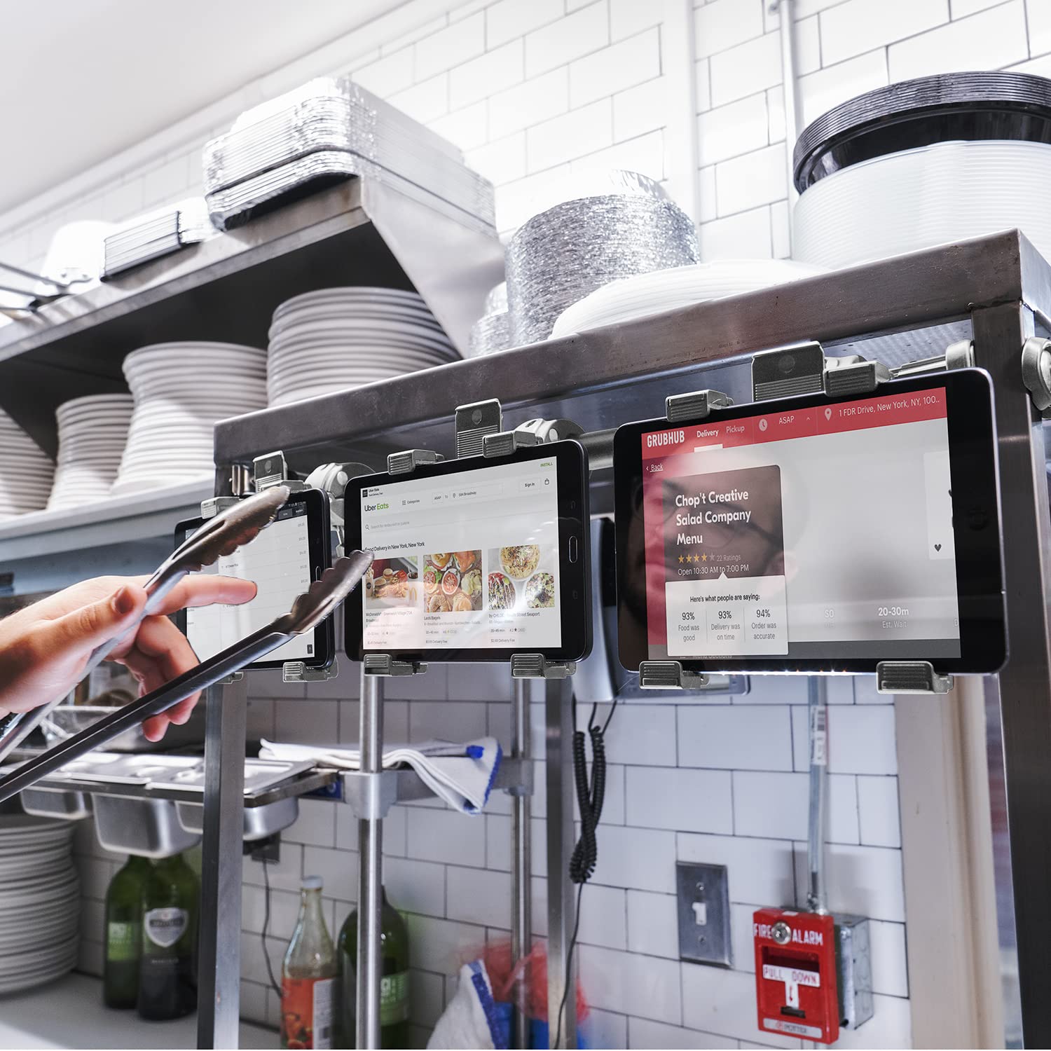 Ibolt Tablet Tower- Point Of Purchase/Pos Clamp Mount - With 3 Tabdock Holders Perfect For Multiple Delivery Applications (Doord