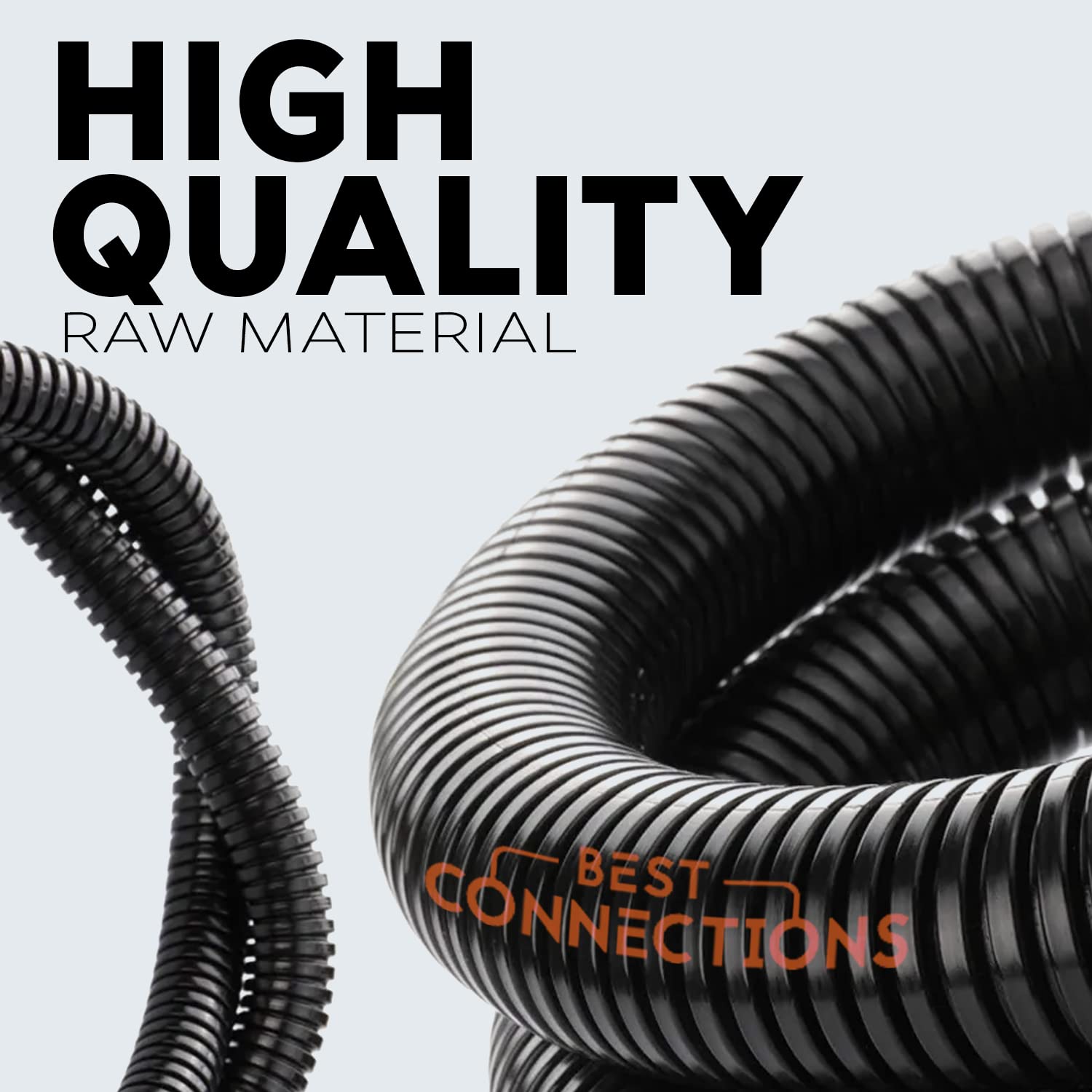 1/4'' X 100 Ft Split Wire Loom Flex Guard Convoluted Tubing   Protective Split Cable Sleeves For Automotive Home Industrial Elec
