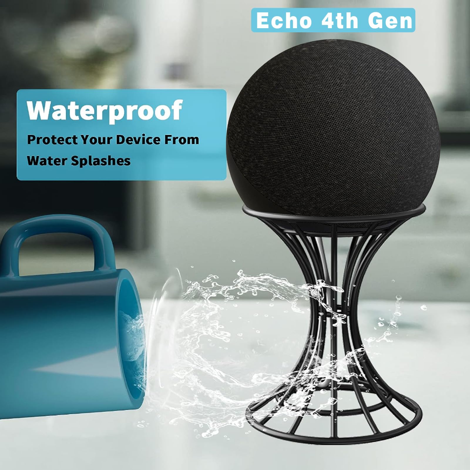 Hangcheng Smart Speaker Table Stand For Echo Dot 5Nd/4Rd/3Th/2Th Gen,Echo 4Th/ 3Rd/2Th Gen, Echo Glow, Apple Homepod Mini And Go
