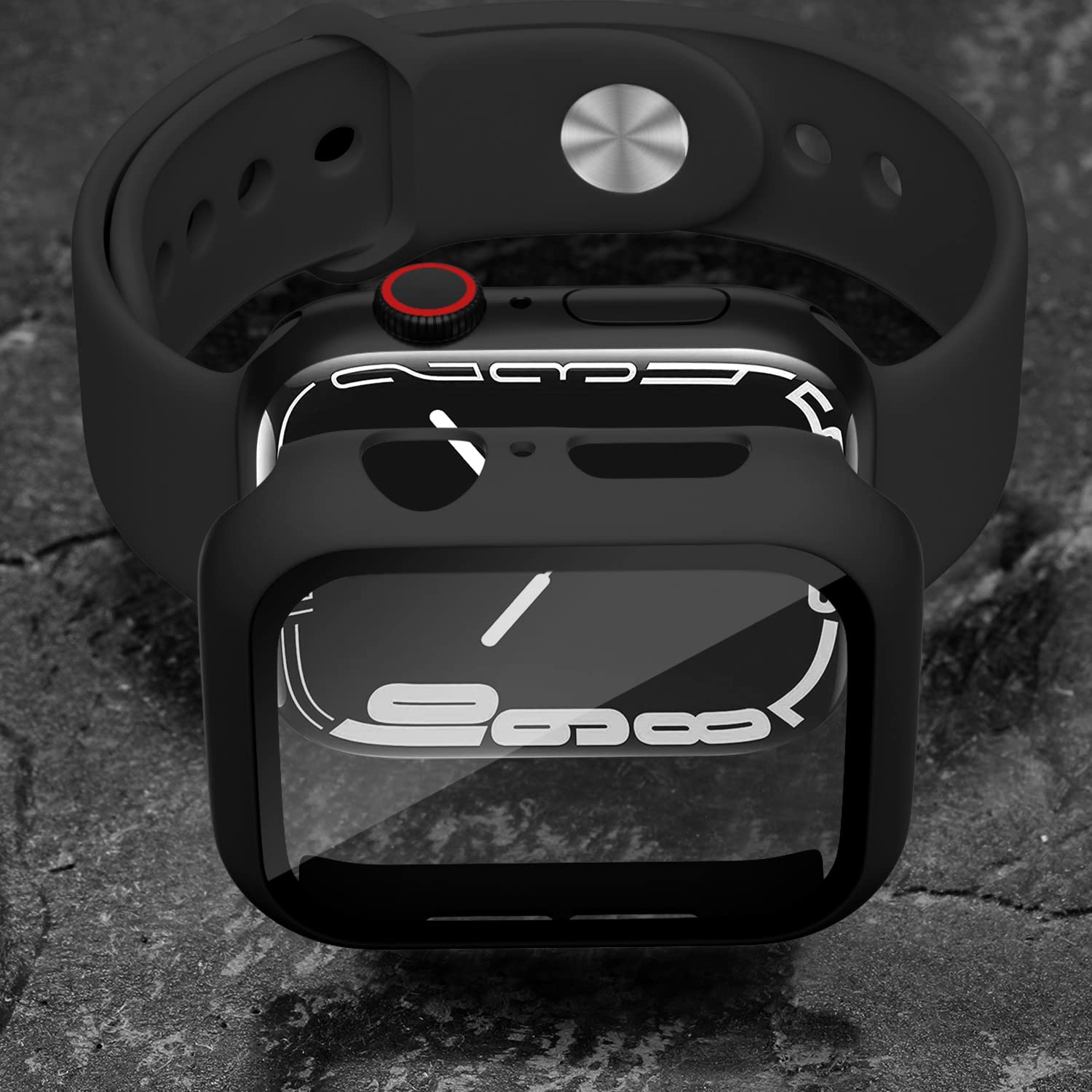 Charlam Compatible With Apple Watch Screen Protector 41Mm Series 9 8 7 Iwatch Case Cover, 3 Pack Hard Pc Edge Bumper Cases Full