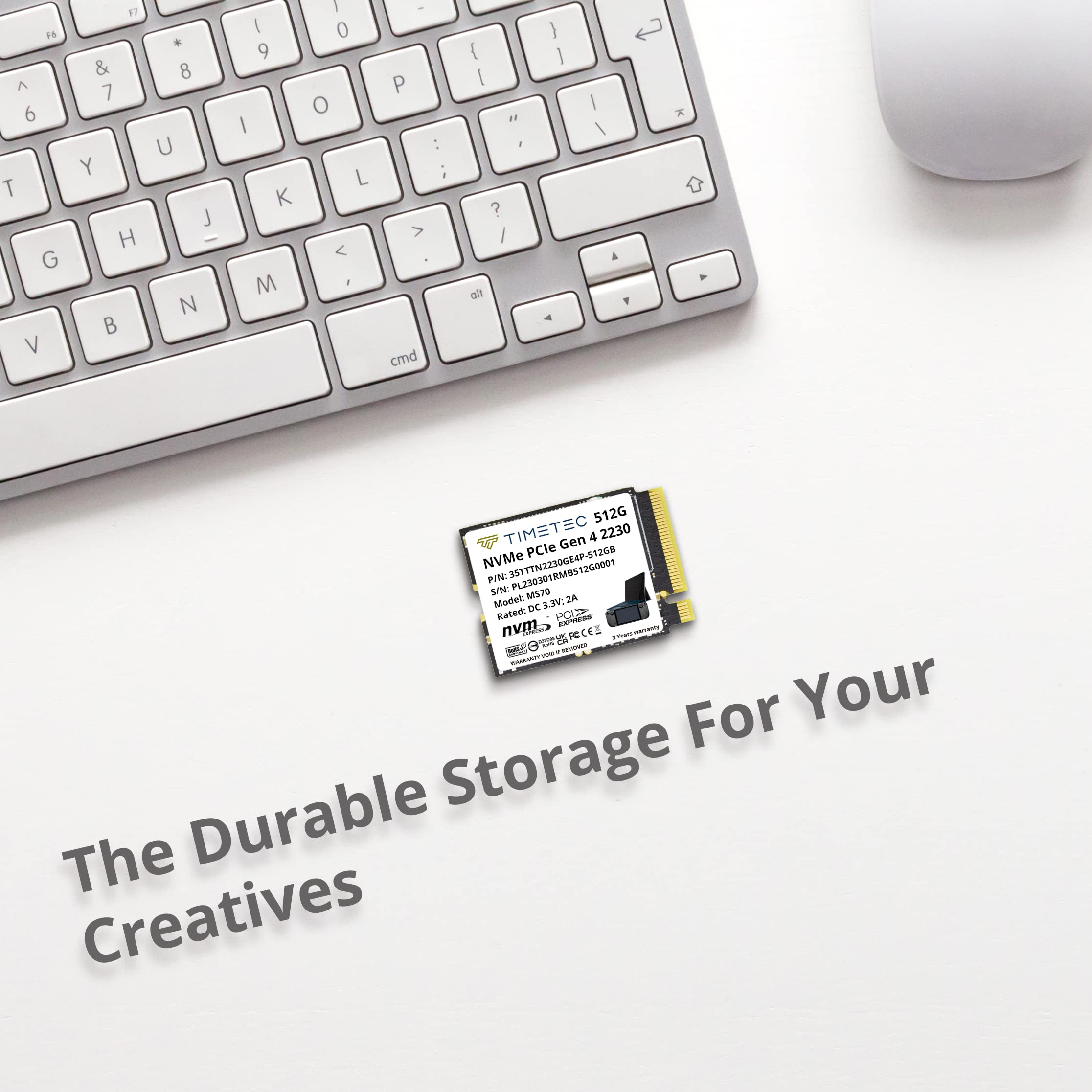 Timetec 512Gb M.2 2230 Ssd Nvme Pcie Gen4X4 Read Up To 4,800 Mb/S Compatible With Steam Deck, Asus Rog Ally, Microsoft Surface P