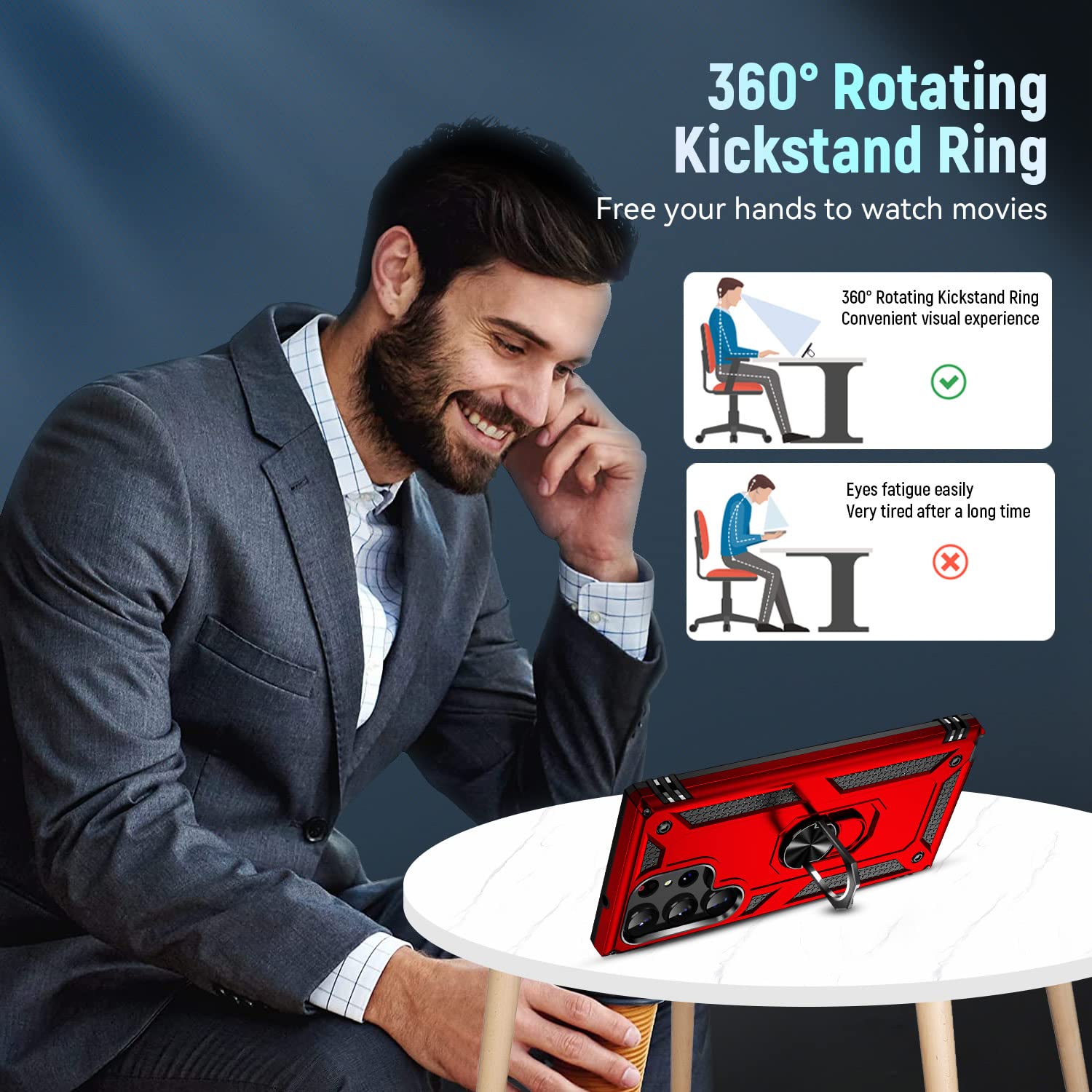 Zoeii Case For S23 Ultra, S23 Ultra Case,Heavy Duty Drop Protection Rugged Shockproof/Dust Proof Military Protective Tough Durab