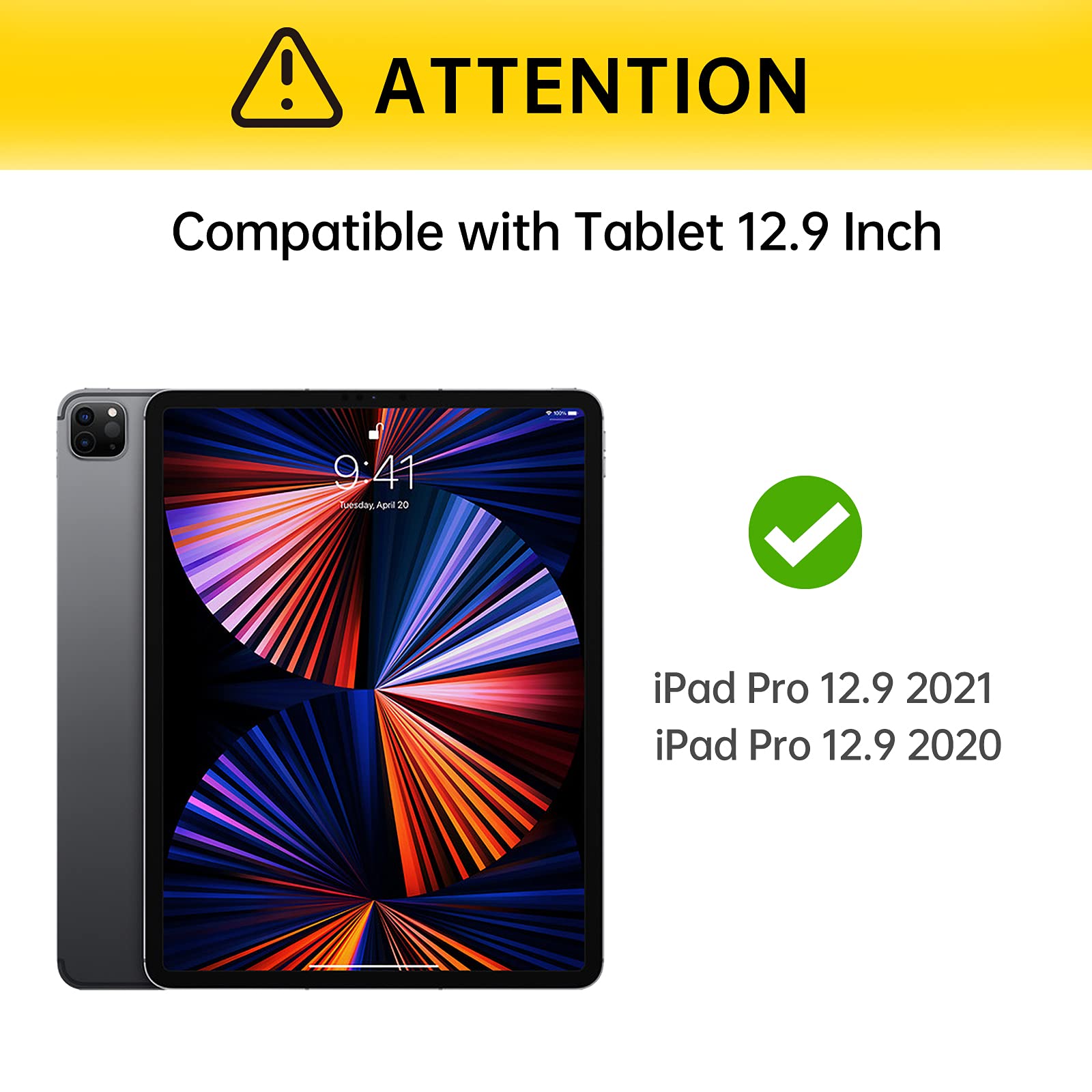 Hfcoupe Ipad Pro 12.9 Case 6Th Generation 2022 / 5Th Gen 2021, 12.9 Inch Ipad Pro Case With Pencil Holder And Pocket, Multiple A