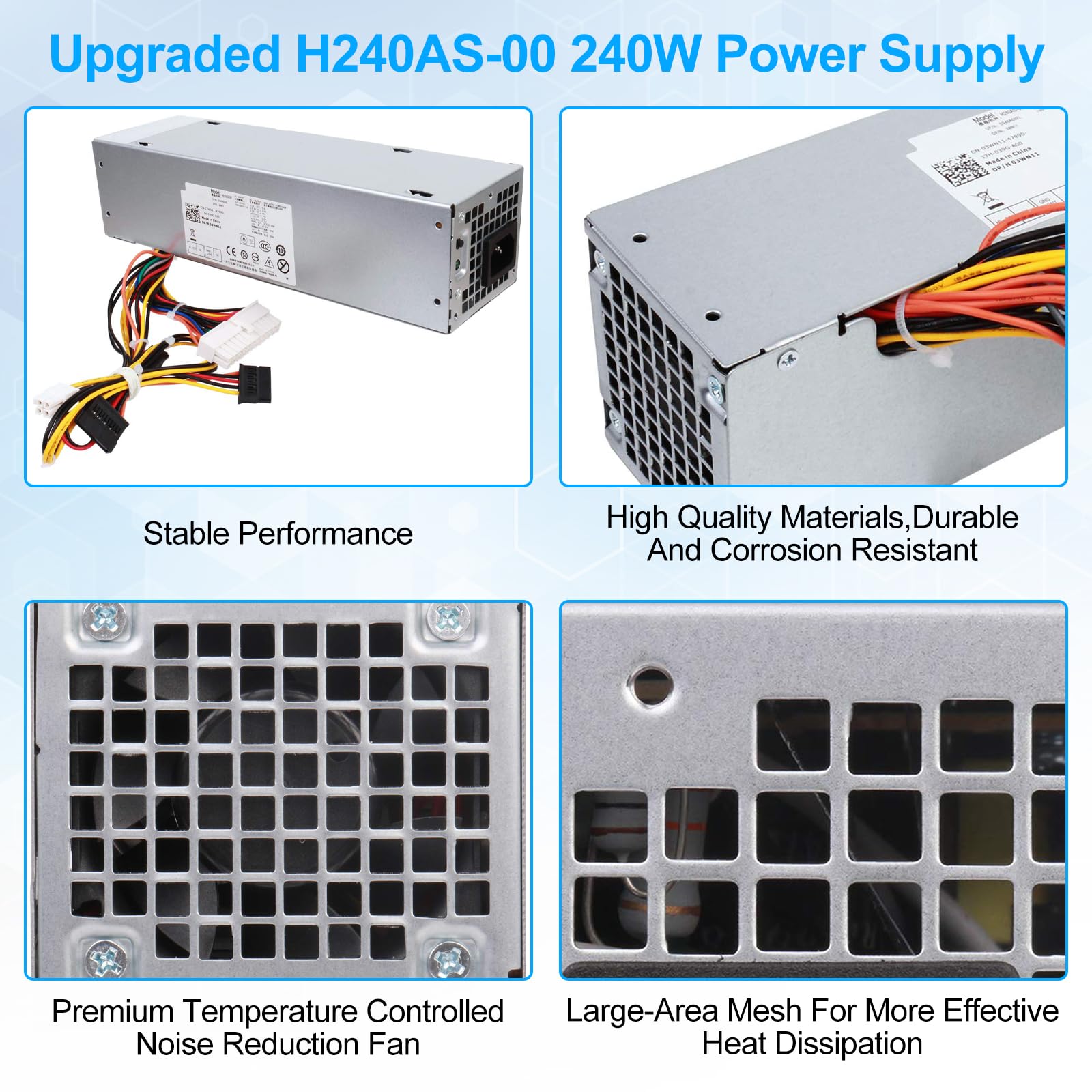 S Union 240W Power Supply Unit Replacement For Dell Optiplex 390 790 960 990 3010 9010 Small Form Factor System Sff H240As 00 H240As 01 H240Es 00 D240Es 00 Ac240As 00 Ac240Es 00 L240As 00 Ph3C2