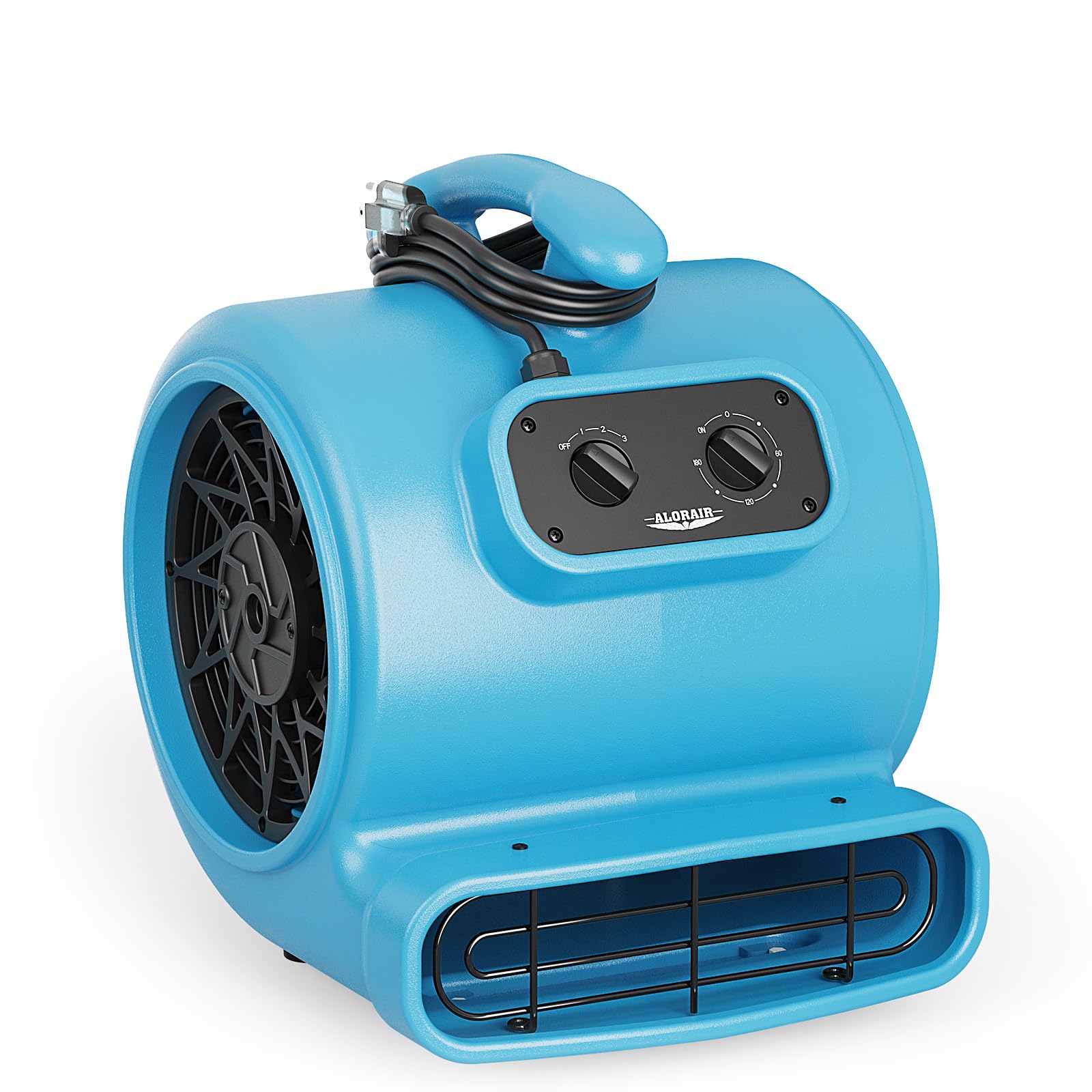 ALORAIR 3000 CFM Air Mover Blower Fan for Industrial, Floor Drying Fan, Carpet Dryer - Timer, Stackable, 3 Speeds, 5 Adjustable