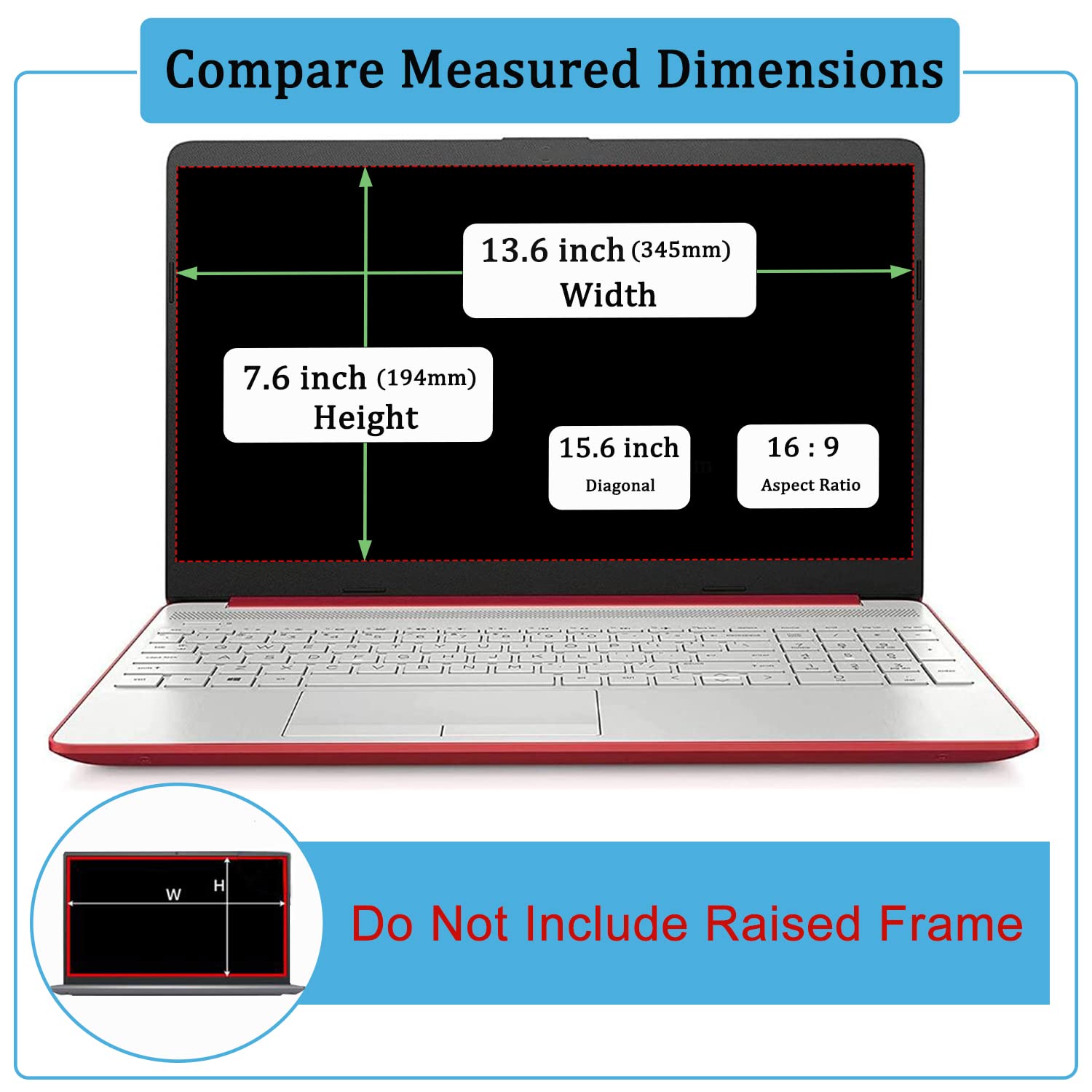 Yinoveen 2 Pack 15.6 Inch Anti Glare Screen Protector For Hp Envy X360 15.6''/ Hp Pavilion 15.6''/ Hp Probook 15.6''/ Hp Elitebo