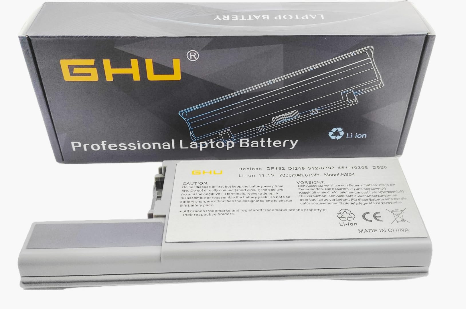Ghu New Battery 87 Wh Replacement For Cf623 Df192 Mm165 Wn979 312 0538 Compatible For Latitude D531 D820 D830 M4300 Cf623 Cw666