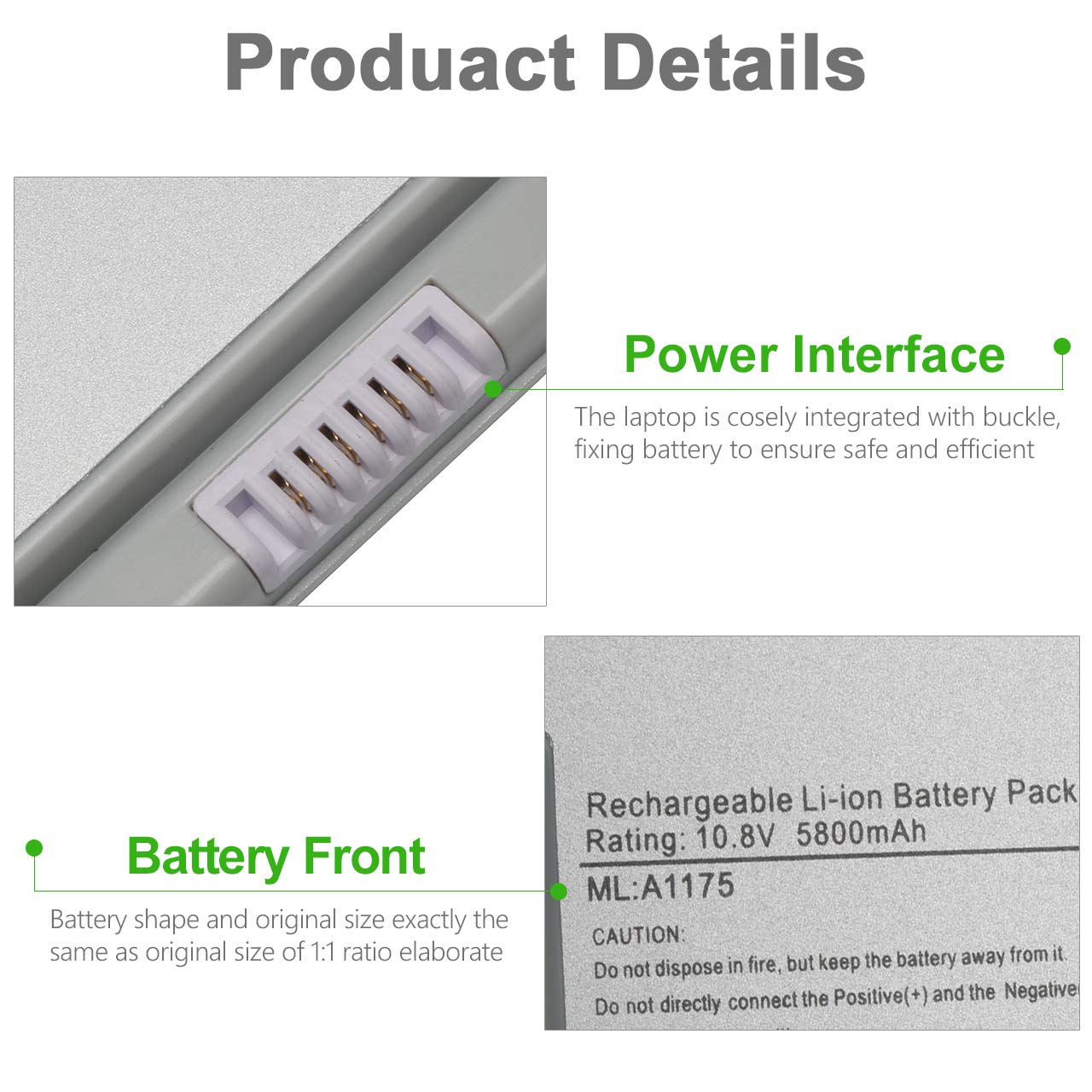Solice A1175 A1260 A1211 A1226 A1150 (Only For 2006 2007 2008 Version) New Li Ion Laptop Battery For Apple Macbook Pro 15 Inch M