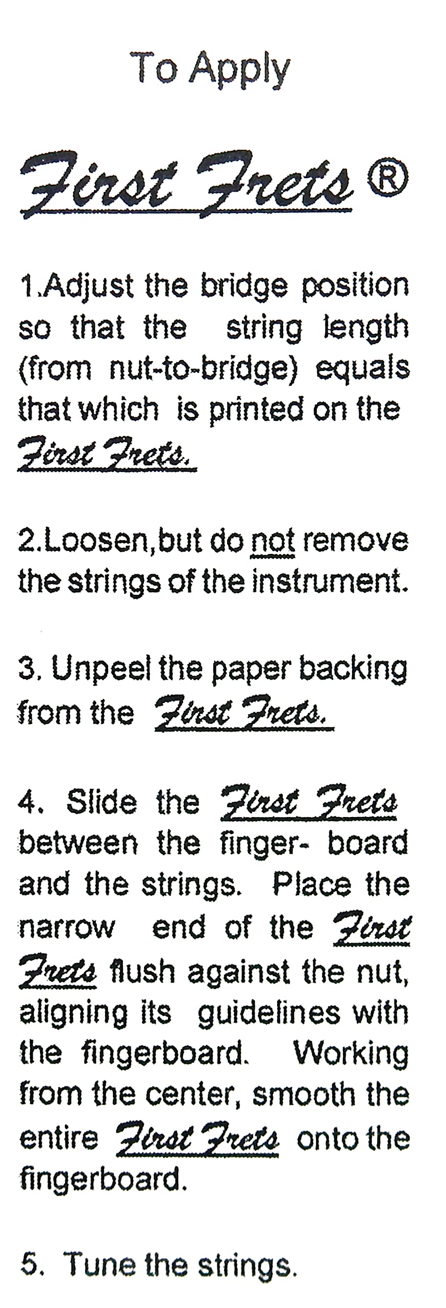 Don'T Fret Ff123 First Fret Beginners Fingering Decal For 1/4 Cello