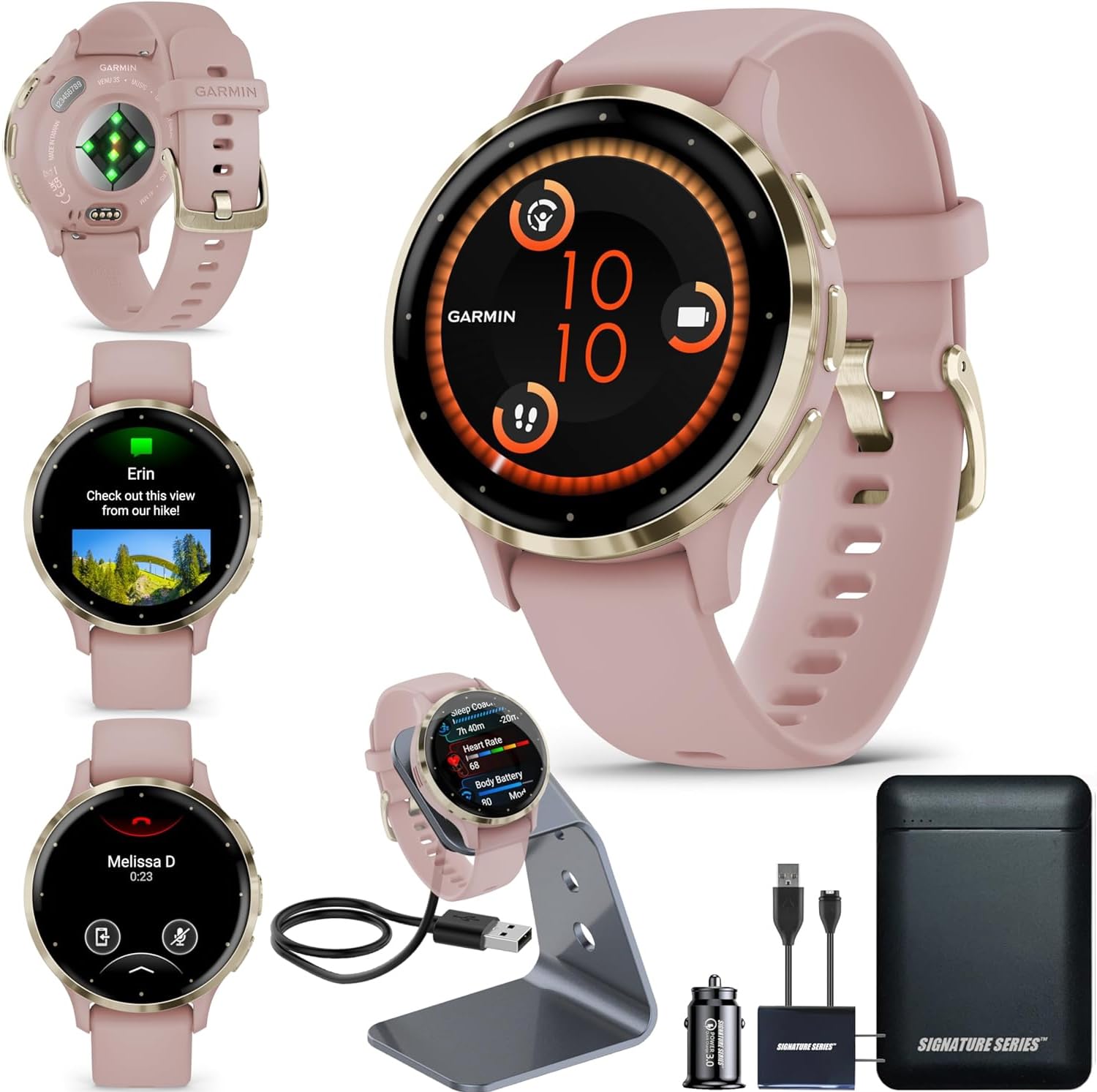 Garmin Venu 3S, Gps Smartwatch With Amoled Display, Dust Rose | Advanced Health And Fitness Features, Up To 10 Day Battery Life,