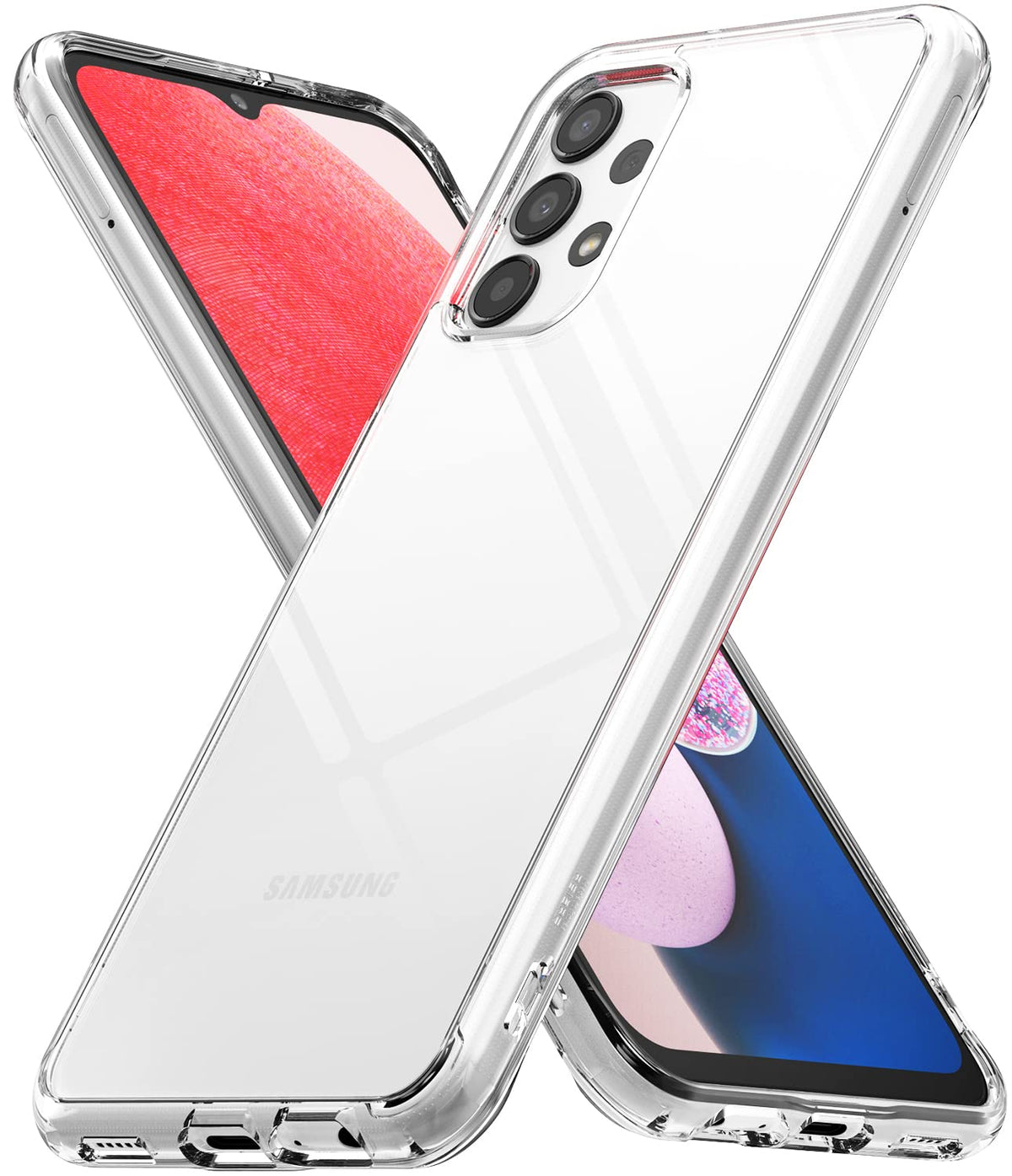 Ringke Fusion Compatible With Samsung Galaxy A13 (4G Lte) Case, Transparent Thin Hard Back Shockproof Tpu Bumper Cover   Clear