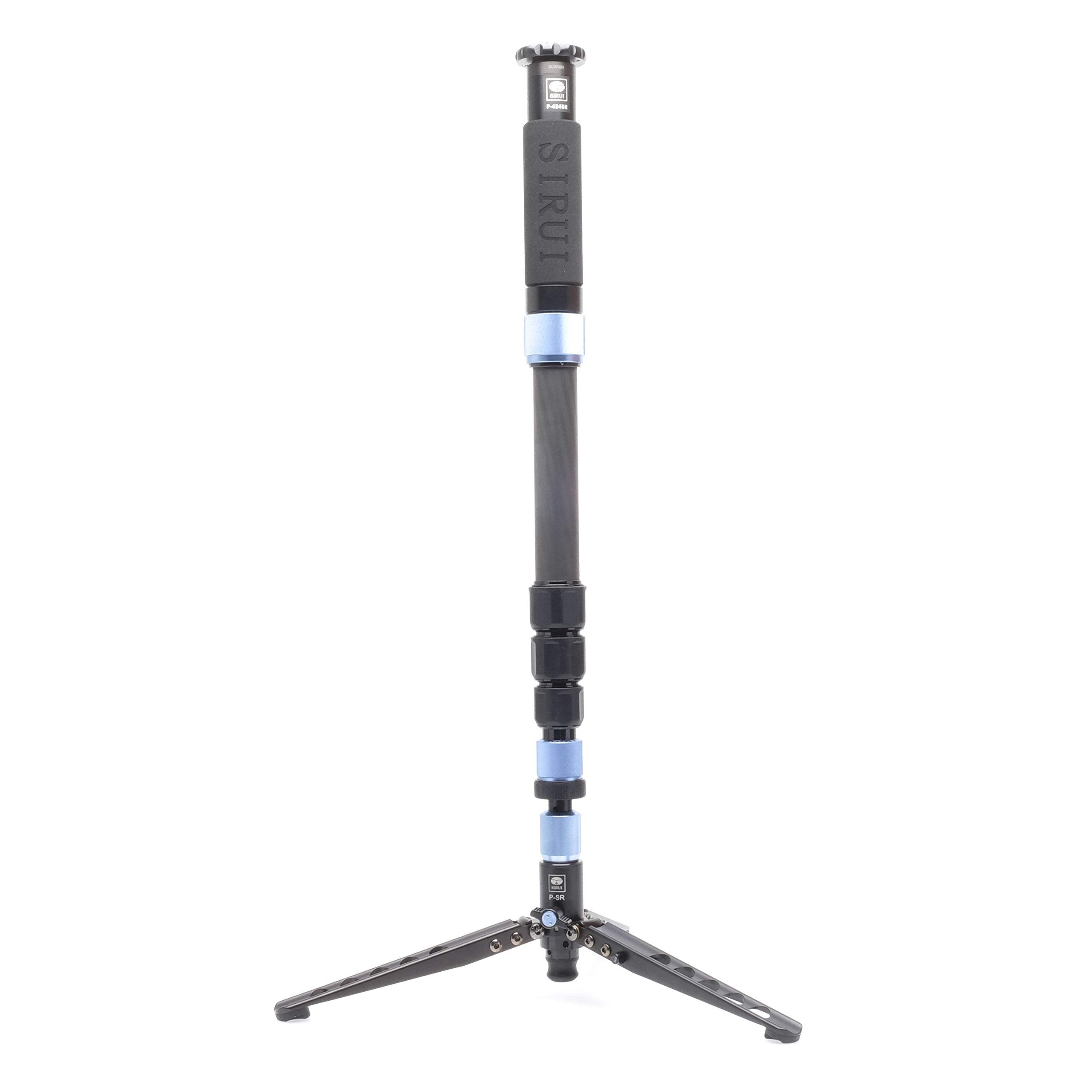 Sirui 6952060001753 P 424Sr Carbon Fiber Photo/Video Monopod, Extends To 75', Supports 26.5 Lb, Gray
