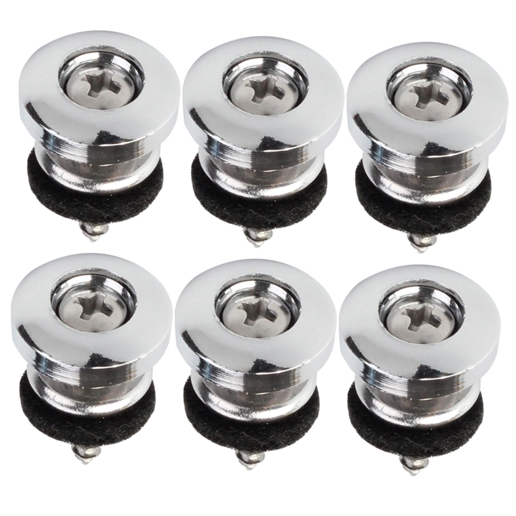 NULYLU 6pcs Guitar Strap Buttons Electric Guitar Lock Buckle Set Acoustic Bass Strap Locks Accessories