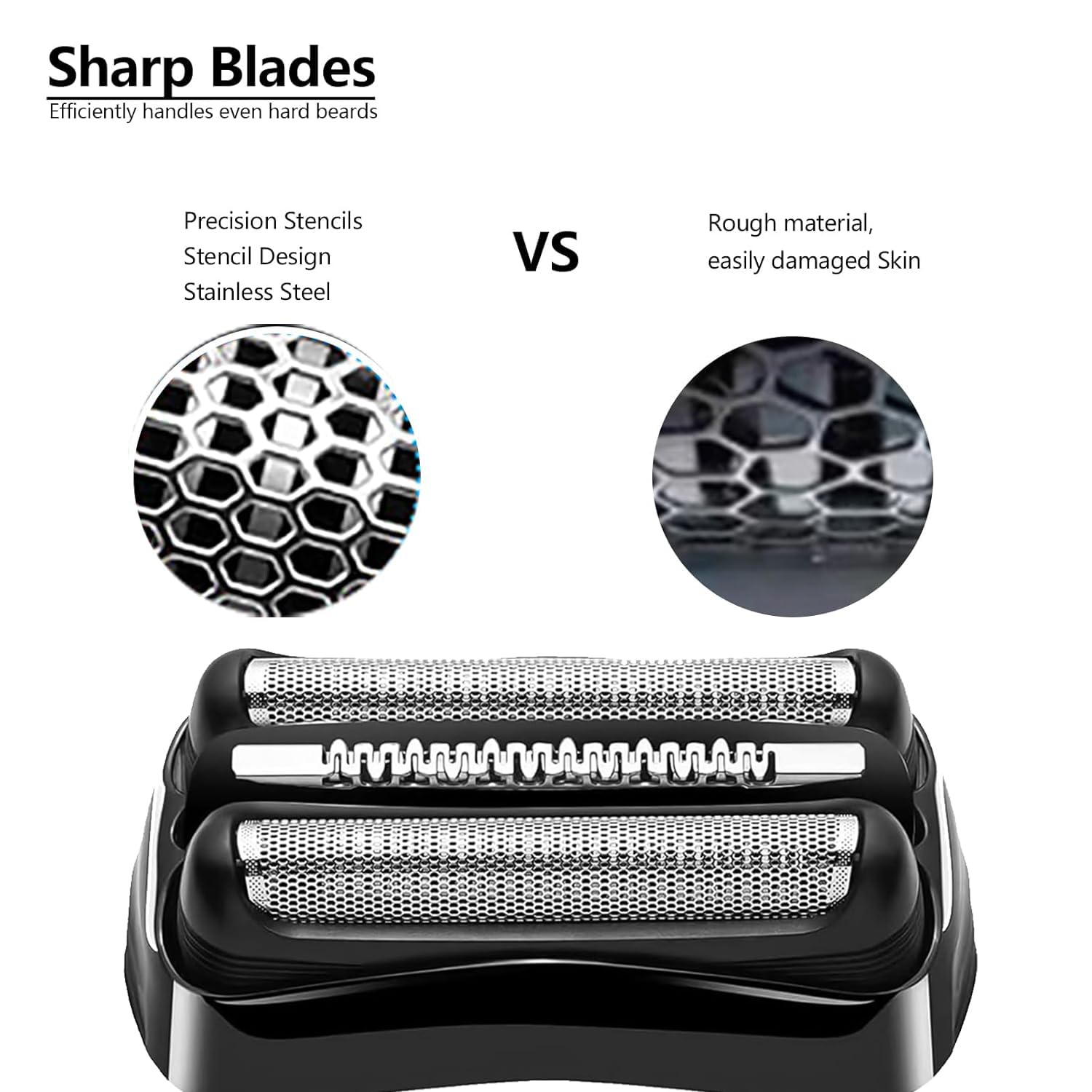21B Shaver Blades For Braun Series 3 Replacement Head&For Braun S3 Wet And Dry Replacement Head, 21B Foil And Cutter Compatible