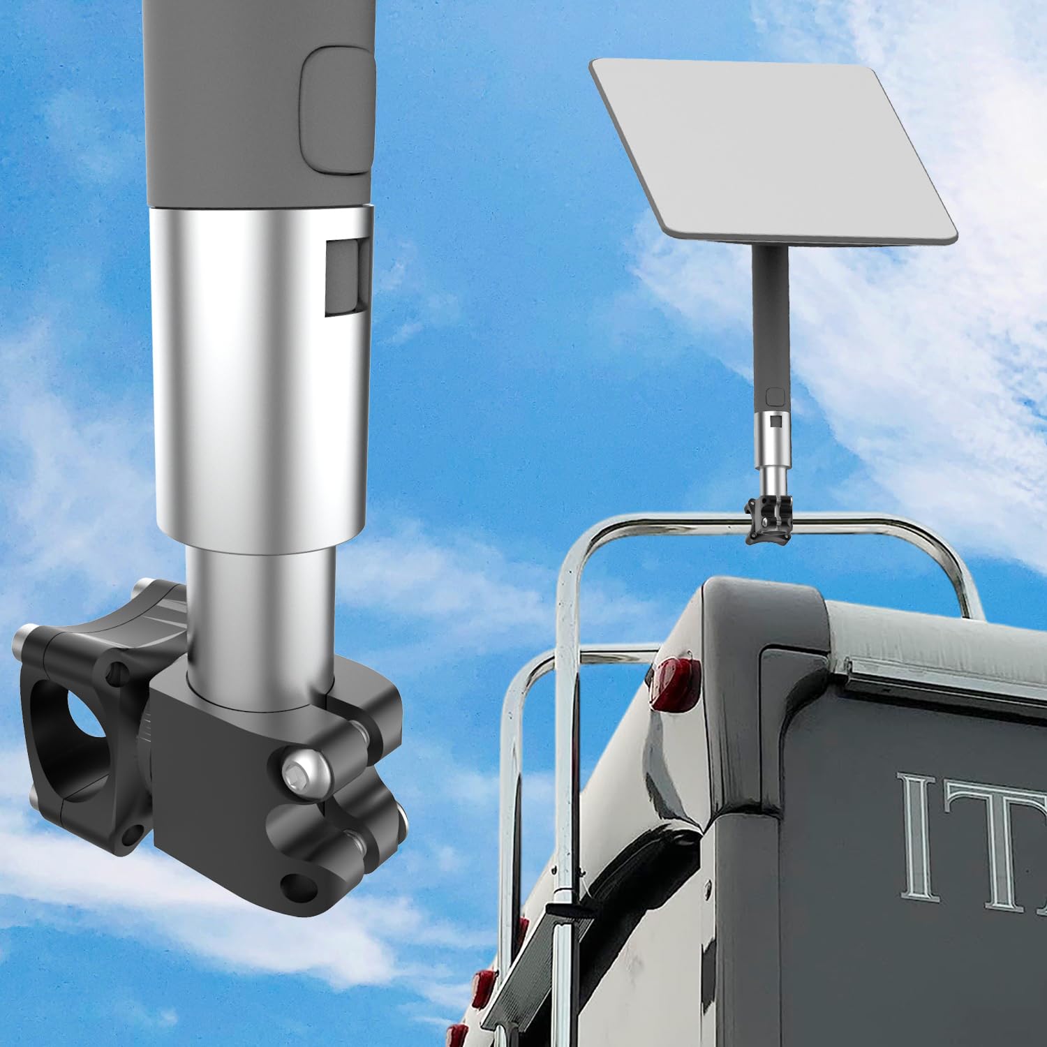 Starlink Gen 2 Mount For Rv Ladder And Roof Rack, Starlink Mini Rv Ladder Mount,Load Bearing 200Lbs, Installation Range 0.8 1.17