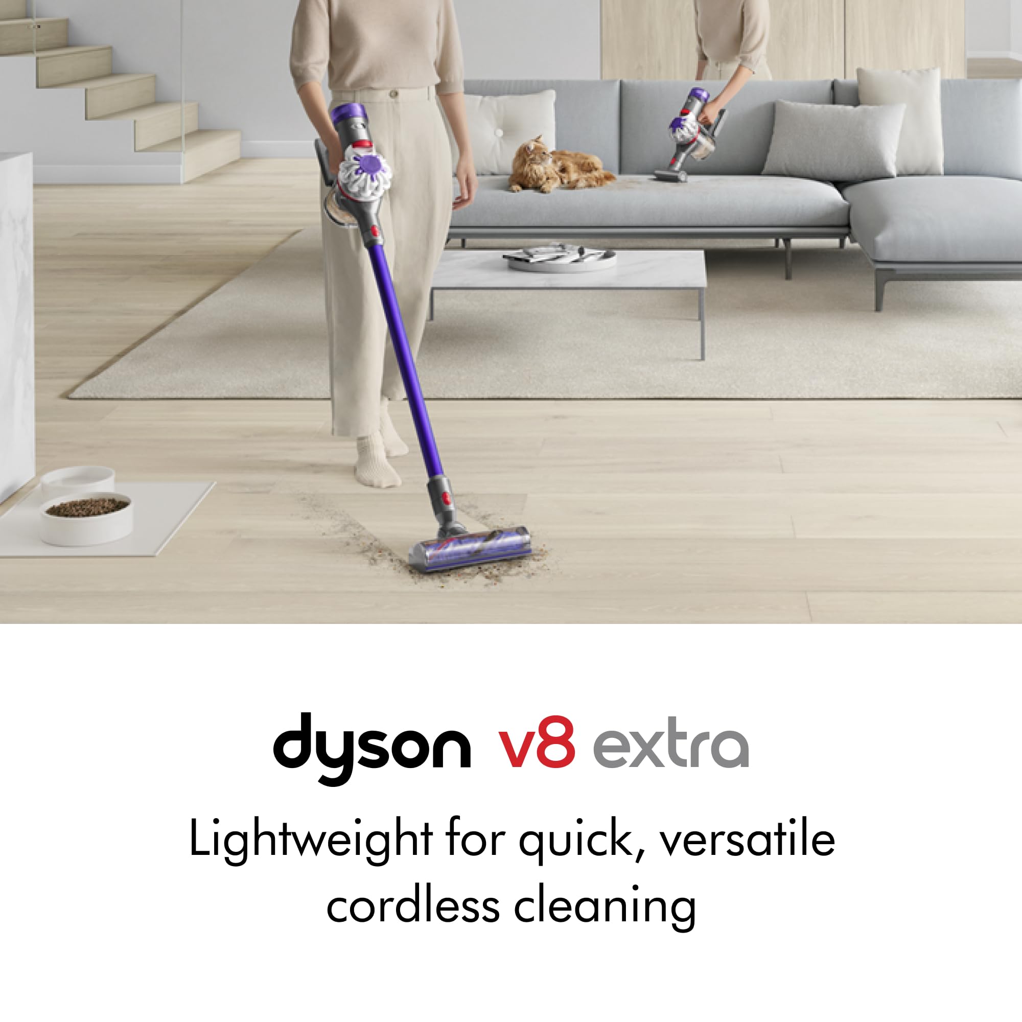 Dyson V8 Extra Cordless Vacuum Cleaner, Purple