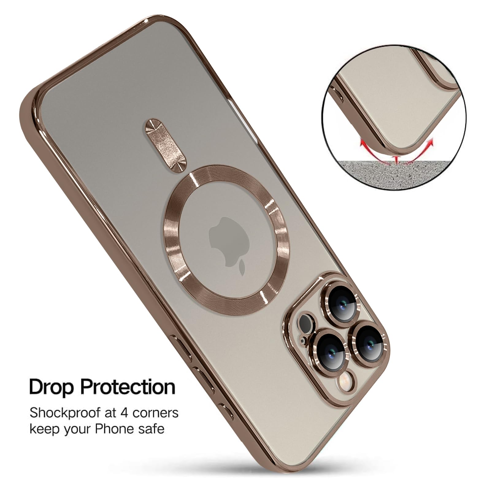 Ook Magnetic Case Made For Iphone 16 Pro Max (6.9 Inch) [Built In Camera Lens Protector] [Compatible With Magsafe] Soft Tpu Anti