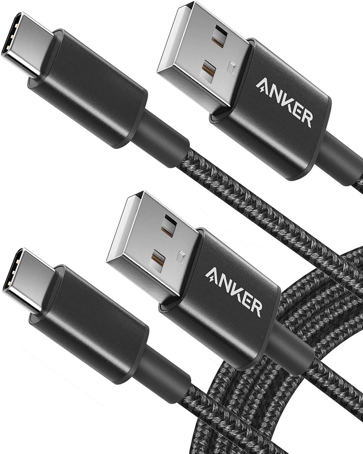 Anker Cable [2 Pack 6Ft], Usb To Usb C Cable, Usb A To Type C Charger Cord For Samsung Galaxy S10 / S10+ / Note 9, Lg V30 And Mo