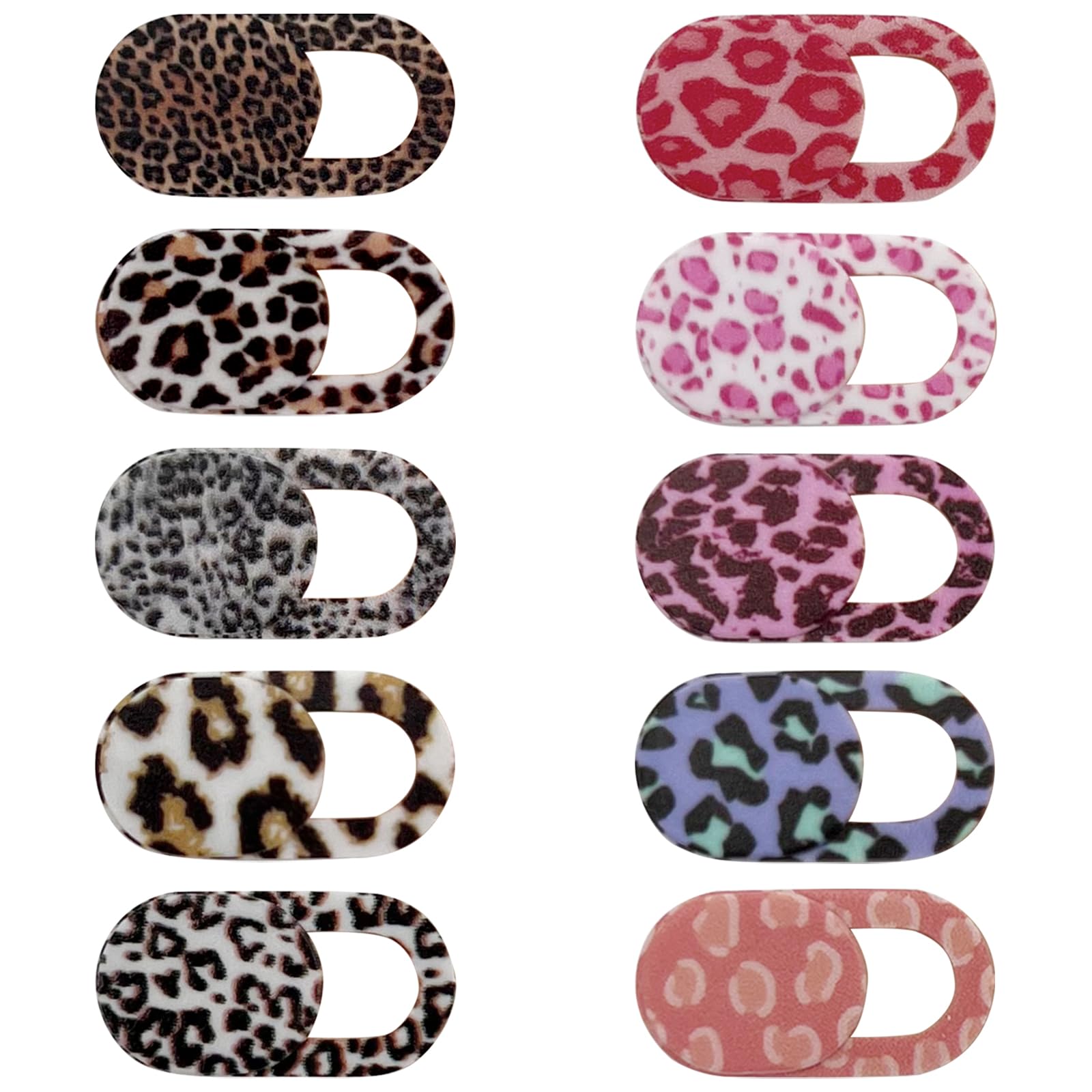 Leopard Print Webcam Cover Slide, Stylish Camera Privacy Blocker for Laptops, Phones & Tablets, UltraThin MultiColor Webcam Pr