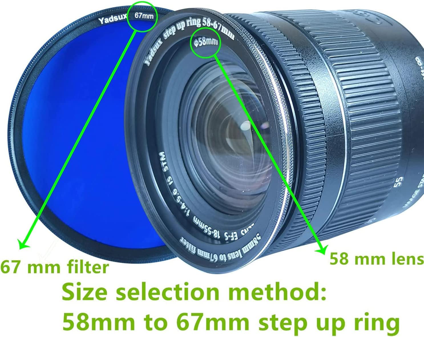 49 To 55Mm Step Up Adapter Ring (49Mm Lens To 55Mm Filter) (49Mm To 55)