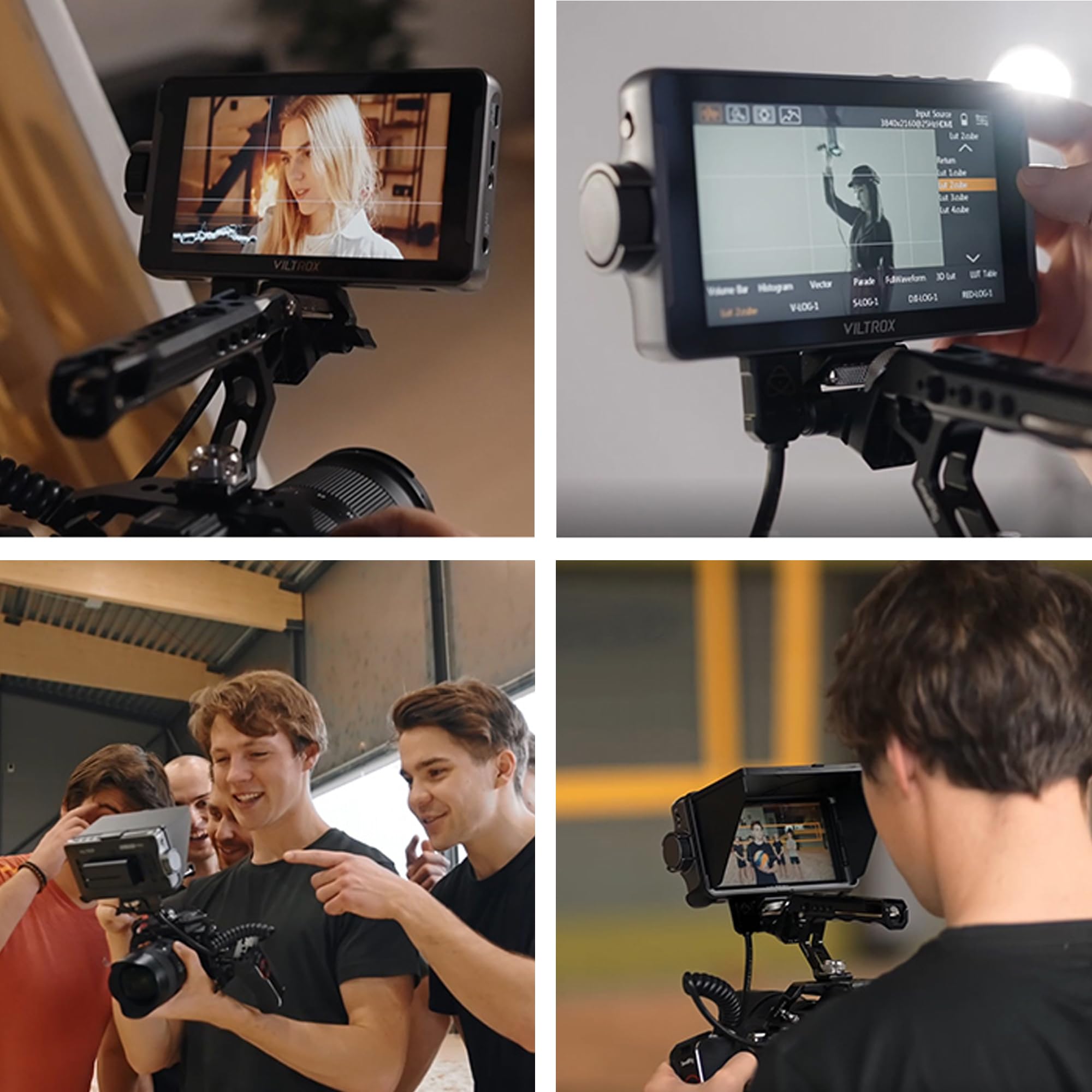 Viltrox Camera Field Monitor Dc 550Pro 5.5'' Kit Touch Screen 4K Hdmi Dslr Cameras Video Monitors With Sunshade Hood/Np F550 Bat