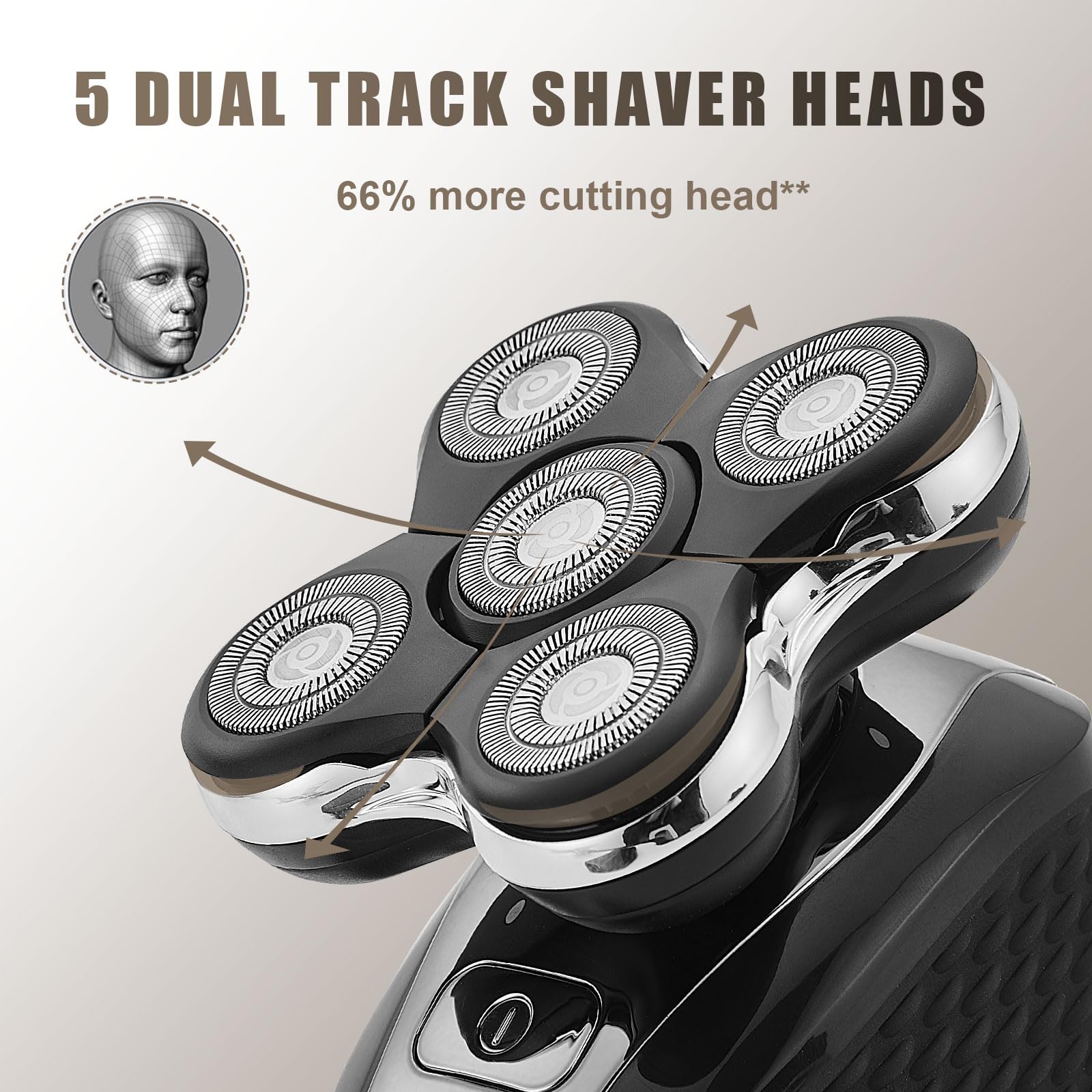 Shaver Replacement Head Compatible With Remington Electric Shaving Model Spr Xr7000,For Bald Men.(4Packs)
