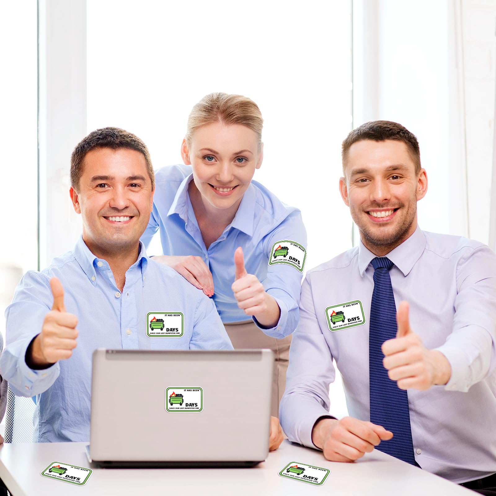 Watersay 200 Pcs Dumpster Fire Day Count Sticker Bulk Funny Meme Waterproof Vinyl Die-Cut Decal Dumpster Fire Motivation Respons