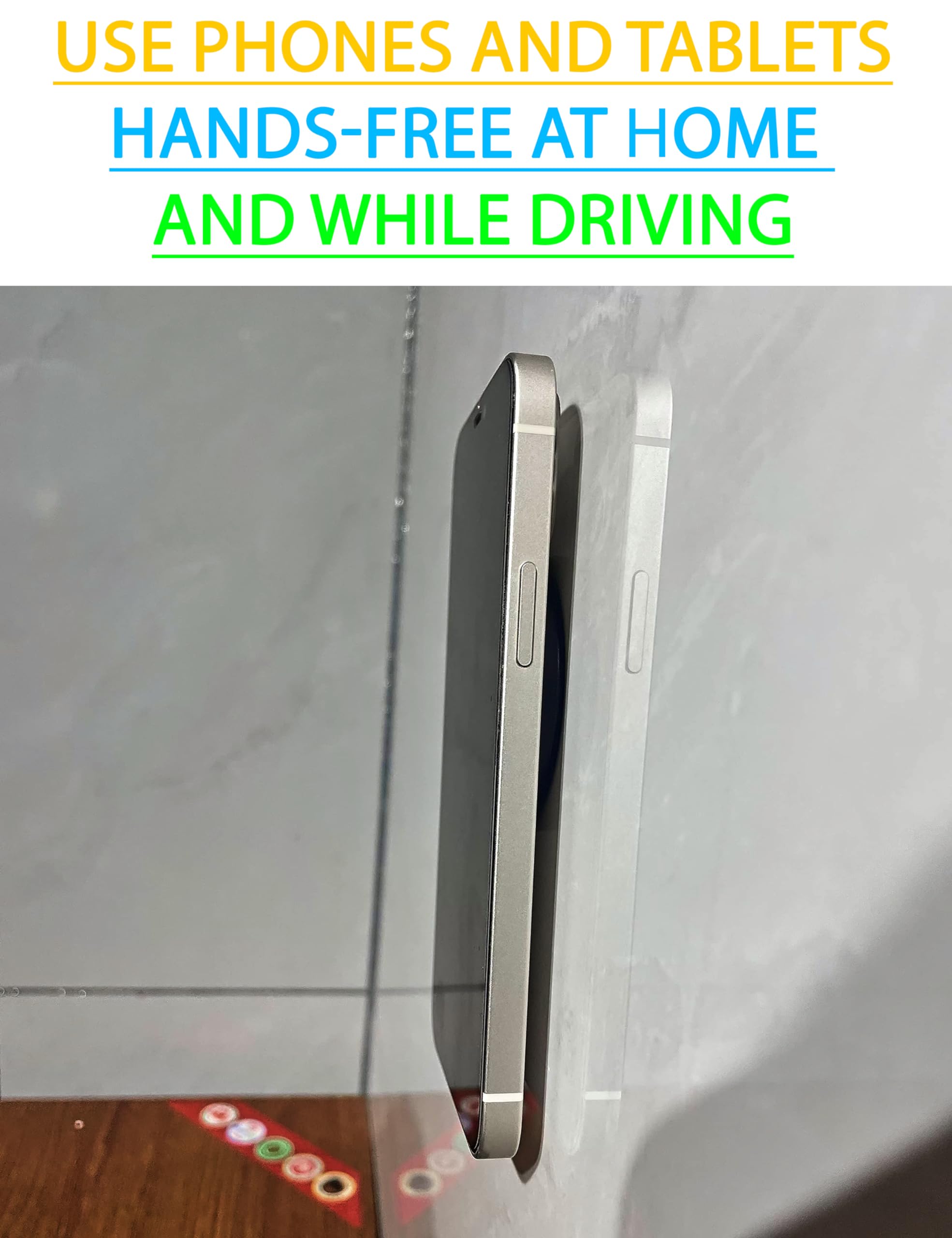 Salex Compatible With Magsafe Car Mount For Dashboard, Wall, Fridge, Truck, Mirror 2 Pack. Stick On Magnetic Phone Mount For Iph