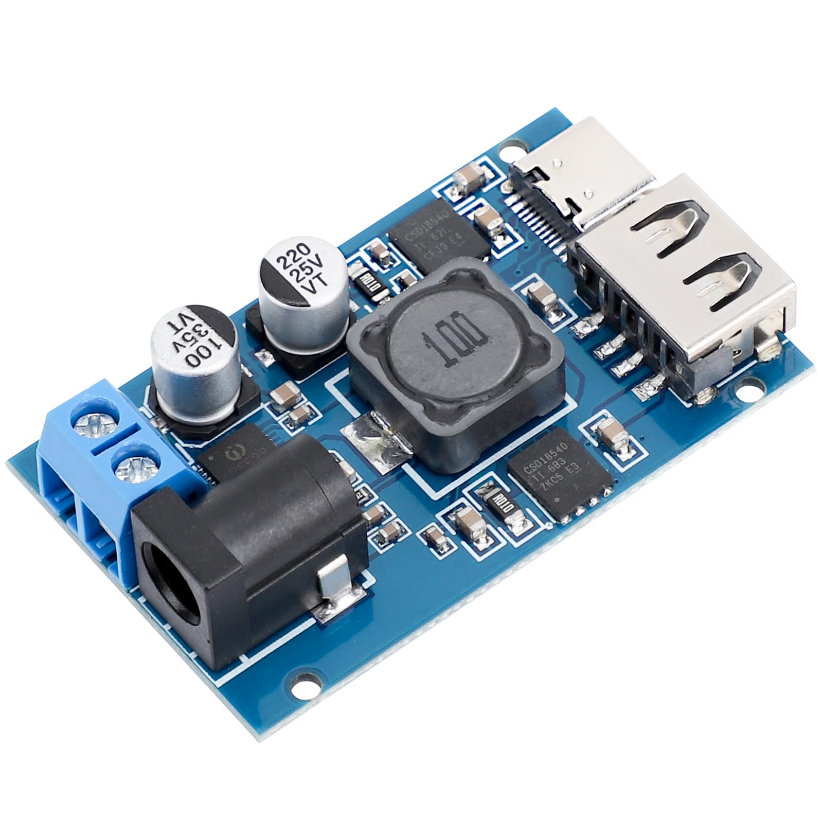 Drok Buck Converter 12V To 5V With Usb Type C, 24V To 12V Step Down Converter Adjustable Dc Voltage Regulator 8.2V 32V To 3V 20V