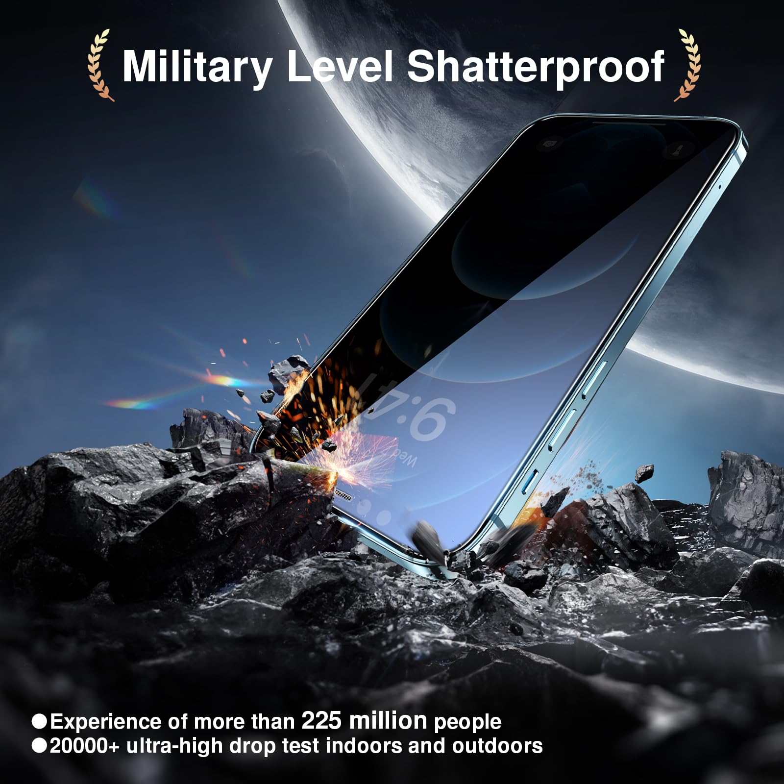 Smartdevil 2Pack For Iphone 12 Pro Max Screen Protector Privacy, 9H Top Shatterproof [Military Grade Protection ] Anti Spy Priva