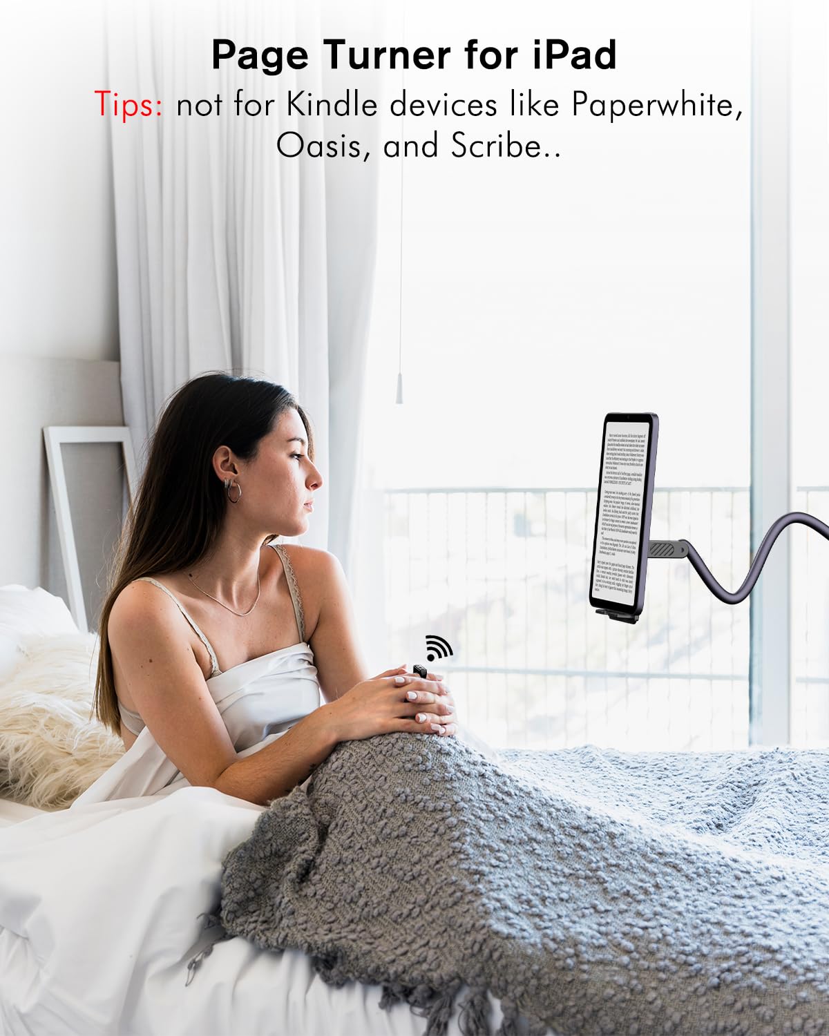 Remote Scrolling Ring For Tiktok, 2 In 1 Tik Tok Scroller Ring With Phone Holder, Wireless Page Turner For Ipad/Iphone Ebook Rea