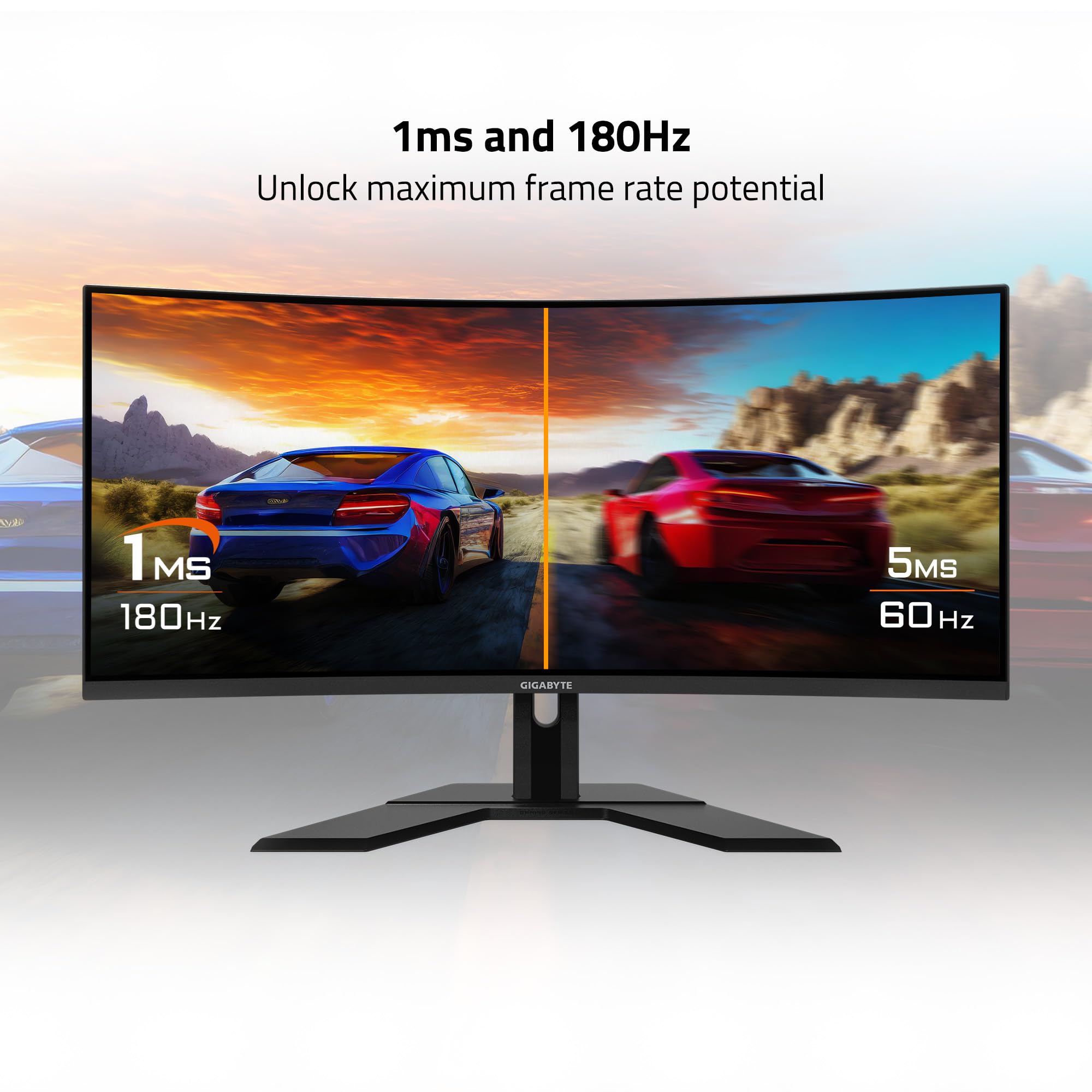 Gigabyte   G34Wqcp   Pro Version   34'' Va Curved Gaming Monitor   Wqhd 3440X1440 180Hz   1Ms Mprt   Amd Freesync Premium   Hdmi