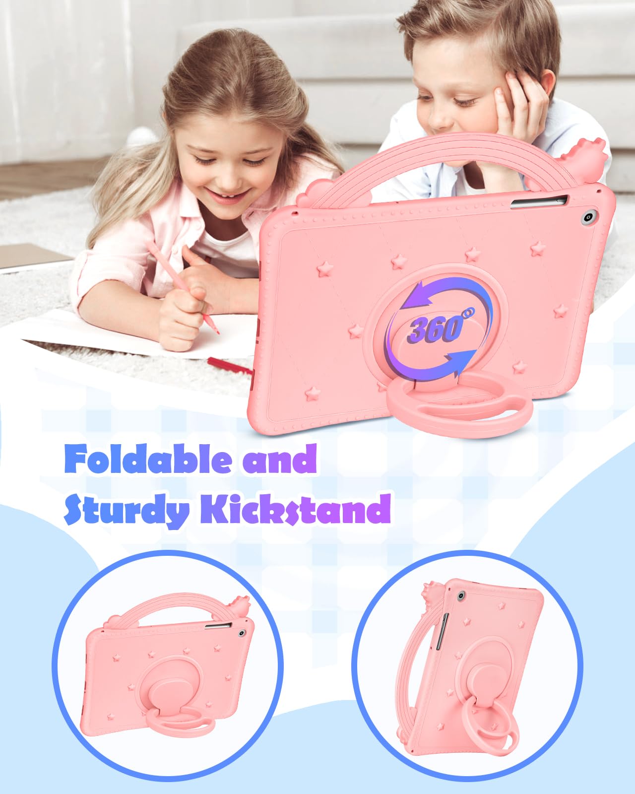 Wazzasoft For Samsung Galaxy Tab A9 Plus Case 11''   For Girls Cute Cartoon Kawaii Girly Pretty 3D Unique Design Silicone Cover