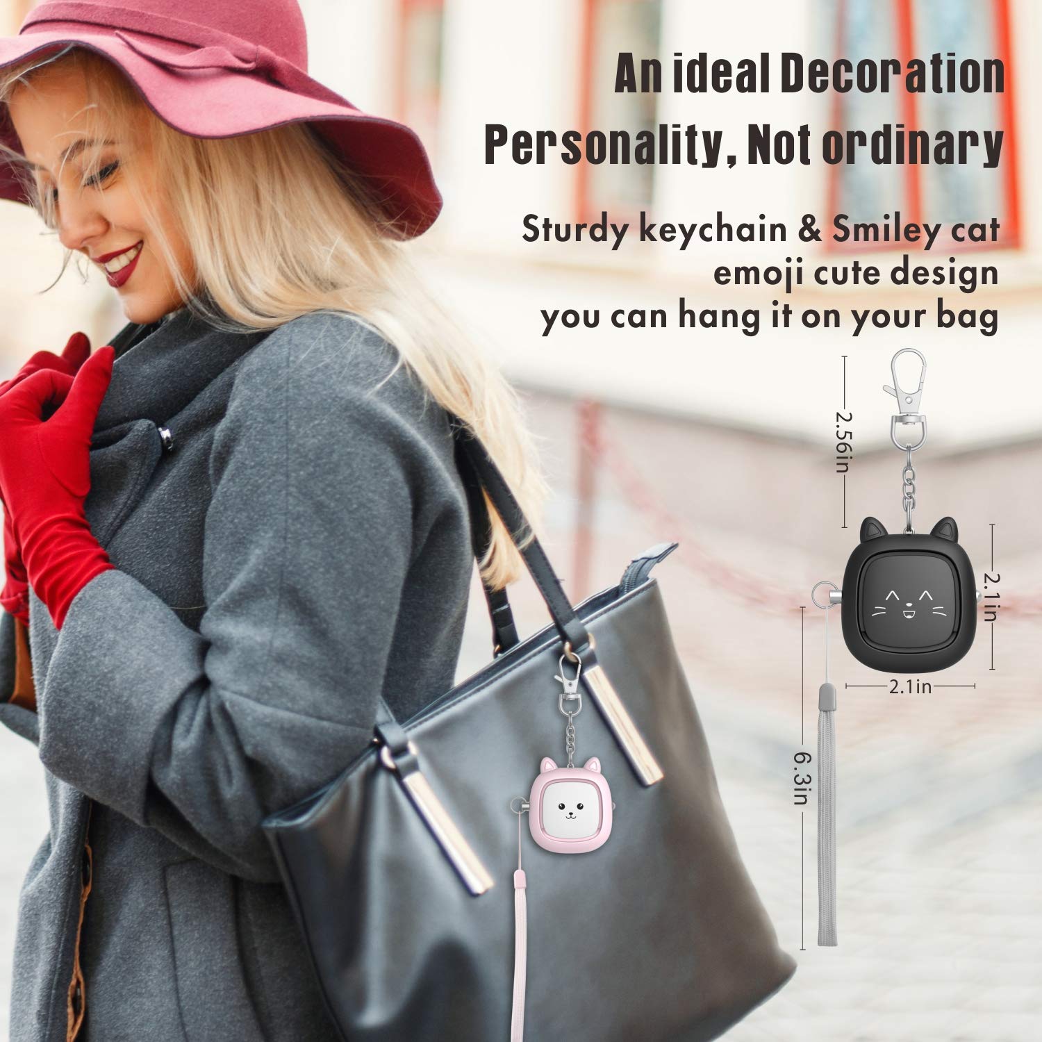 Safe Sound Personal Alarm, Vigoroad 3 Pack 130 Db Loud Siren Song Emergency Self Defense Security Alarm Keychain With Led Light,