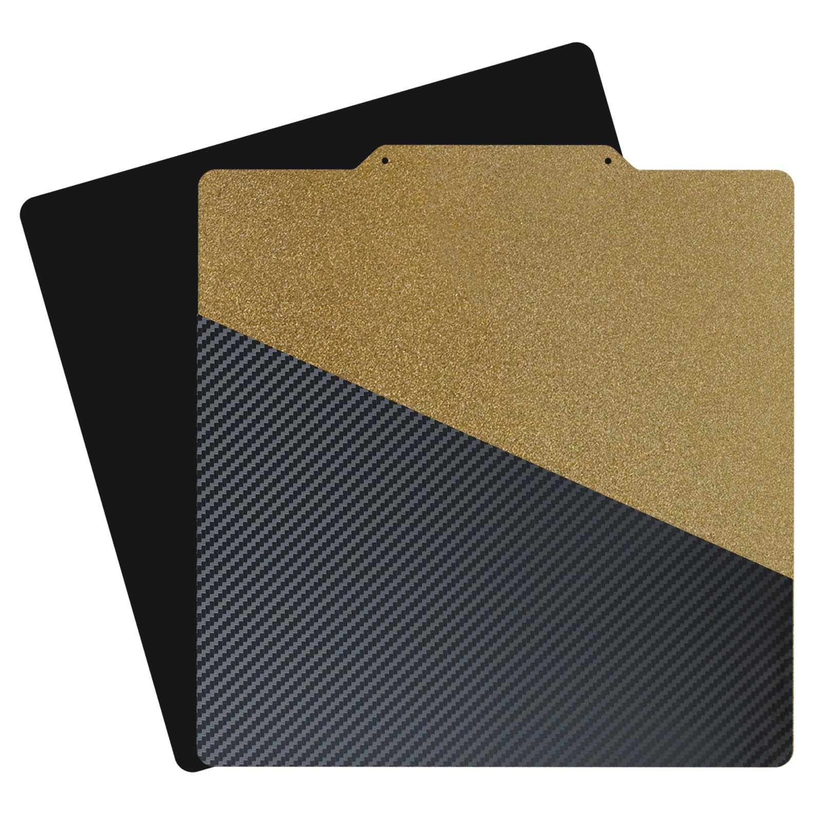 Ajoyib Textured Pei & Smooth Pet (Carbon Fiber Pattern) Build Plate Flexible Heated Bed Compatible With Ender 3 Ender 5 Series