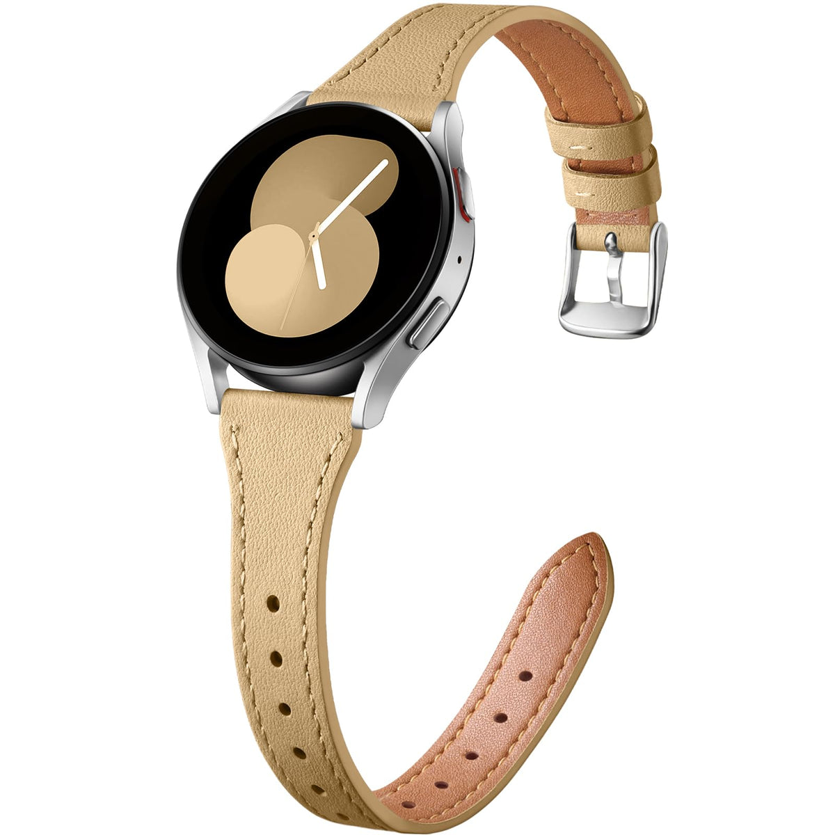 Geak Slim Leather Bands Compatible With Samsung Galaxy Watch 7 Band 40Mm 44Mm/Watch 6 5 4 Band 40Mm 44Mm/Watch 5 Pro Band 45Mm,